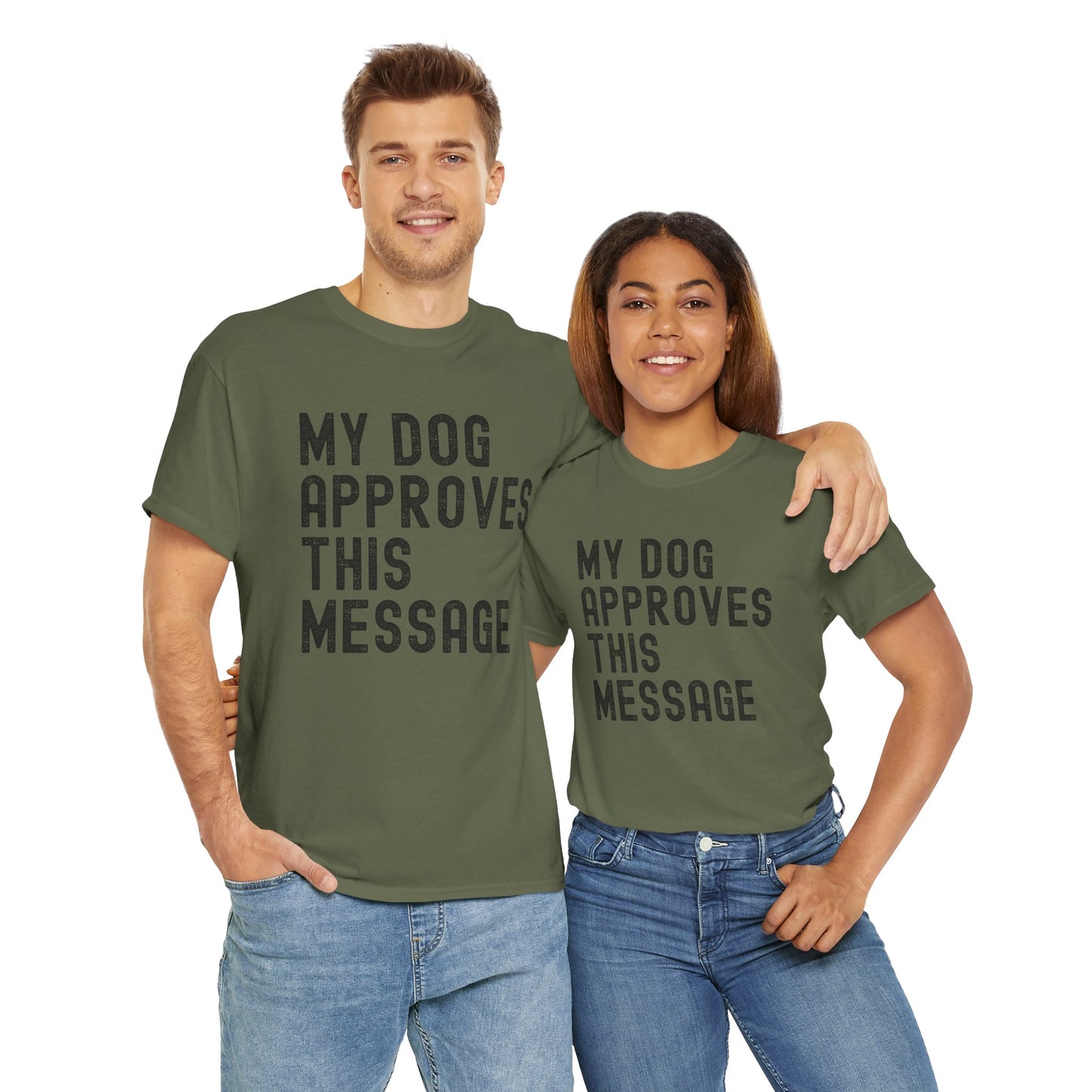 My Dog Approves Unisex Heavy Cotton Tee - Perfect for Dog Lovers