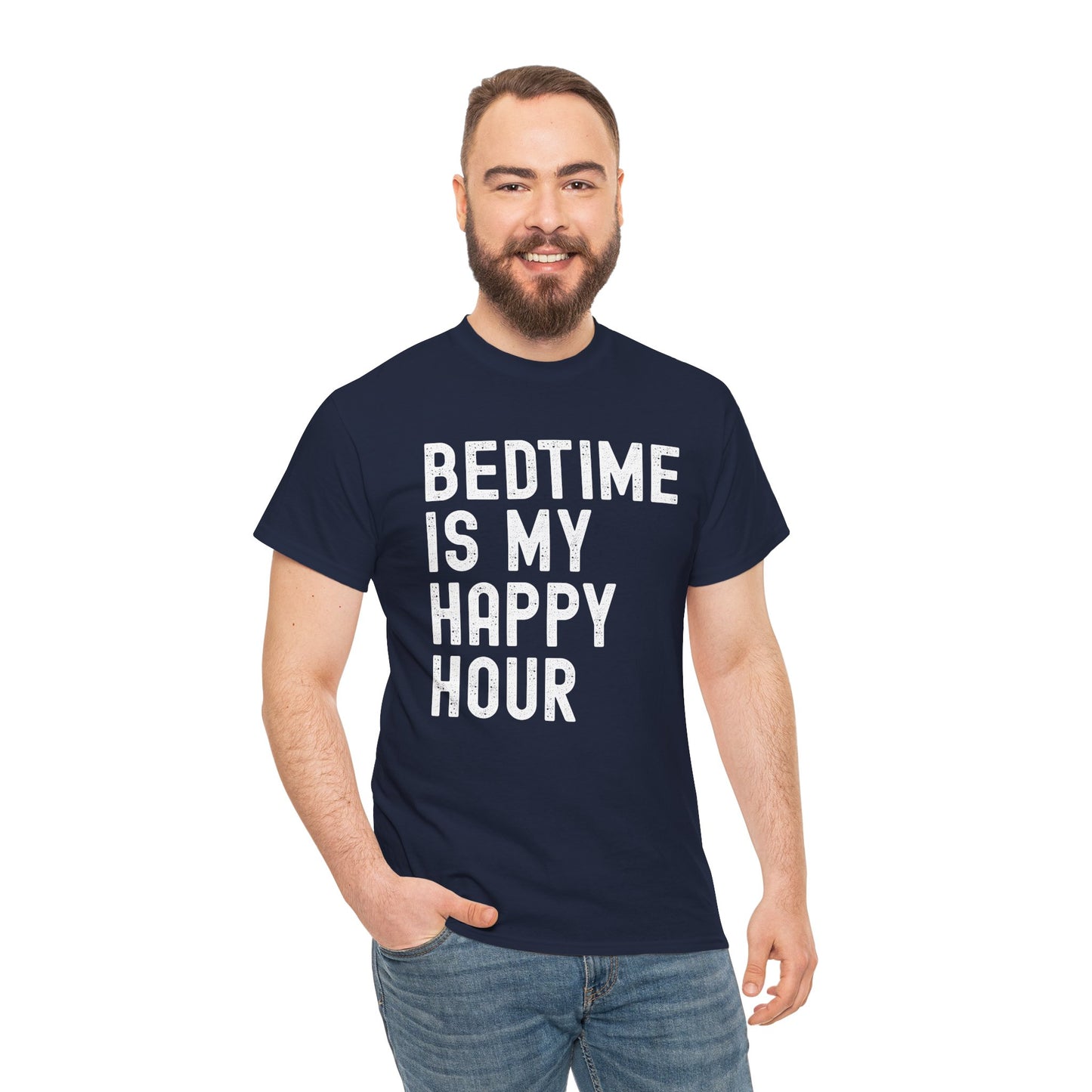 Bedtime Is My Happy Hour Unisex Tee, Funny Nightshirt,