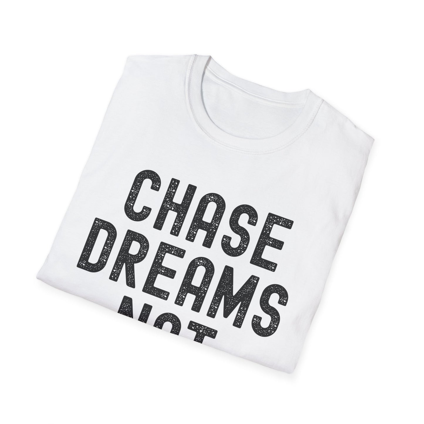 Chase Dreams Not Drama Unisex Softstyle T-Shirt, Motivational Tee, Inspirational Shirt, Casual Wear, Gift for Dreamers, Positive Vibes