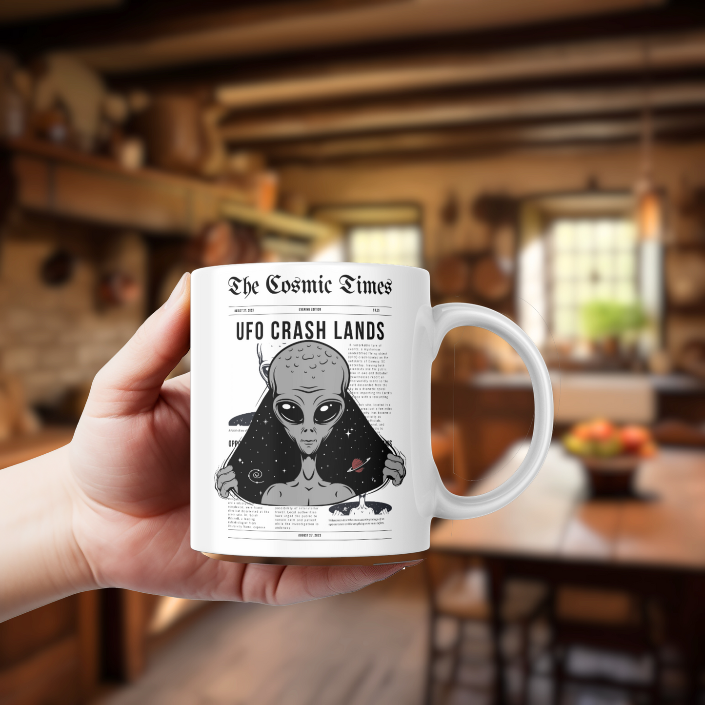 UFO Crash Lands 15 oz Mug