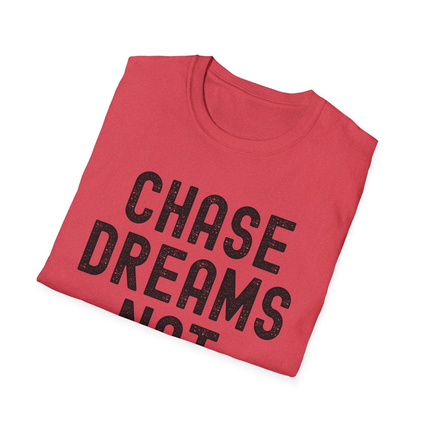 Chase Dreams Not Drama Unisex Softstyle T-Shirt, Motivational Tee, Inspirational Shirt, Casual Wear, Gift for Dreamers, Positive Vibes