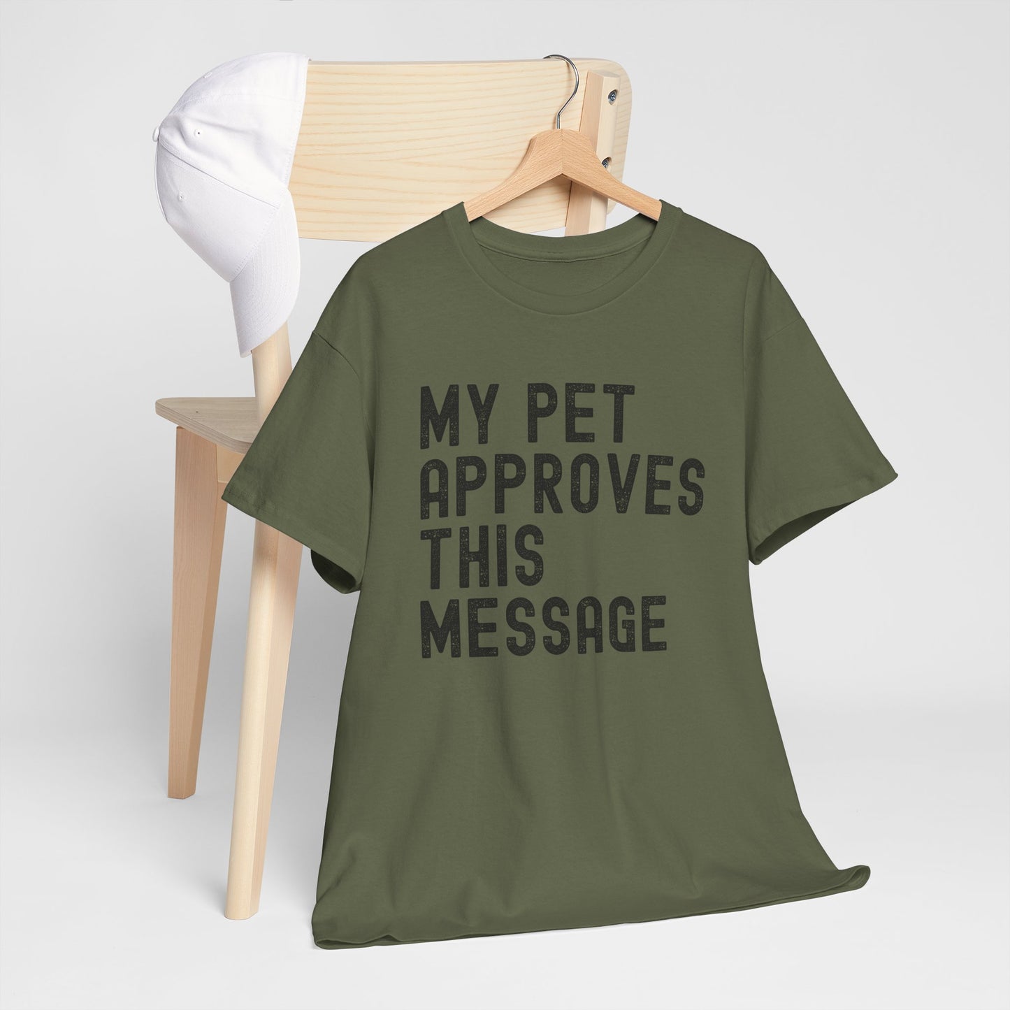 My Pet Approves Unisex Heavy Cotton Tee, Pet Lover Gift,