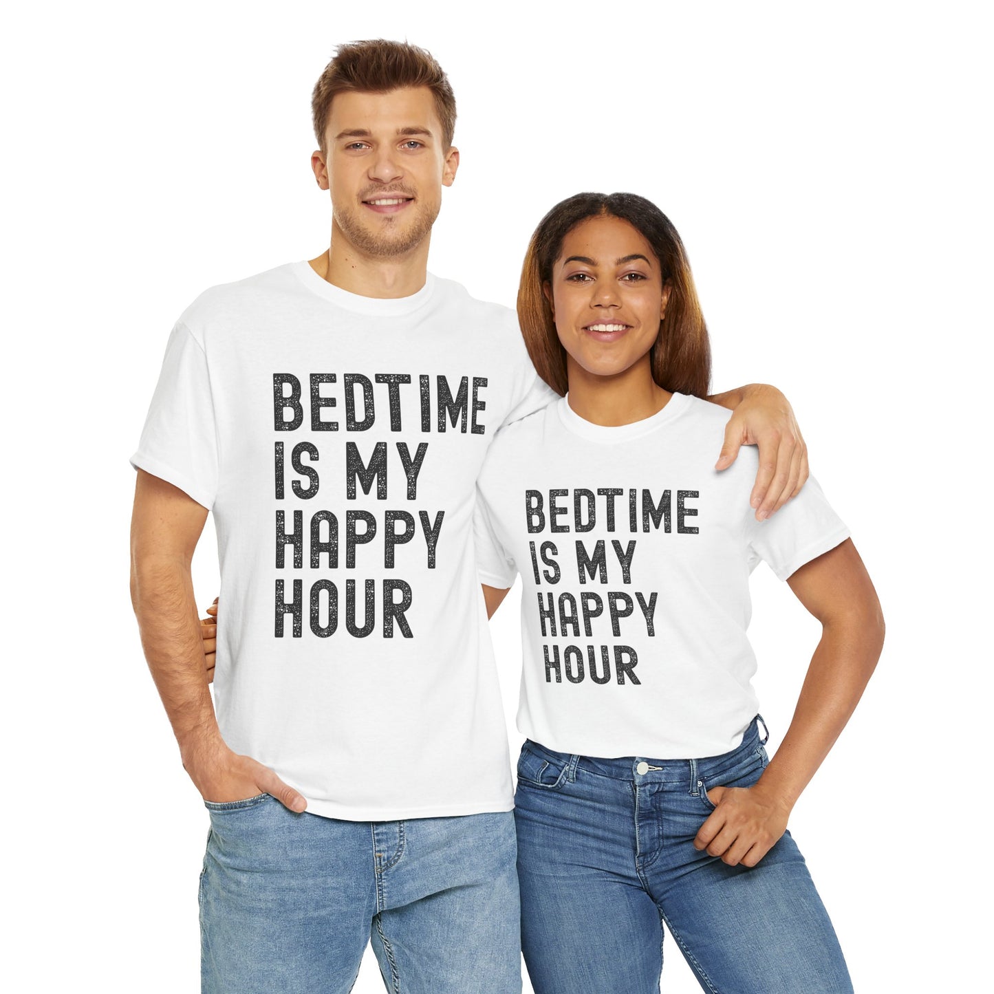 Bedtime is My Happy Hour Unisex Tee, Funny Sleep Shirt,