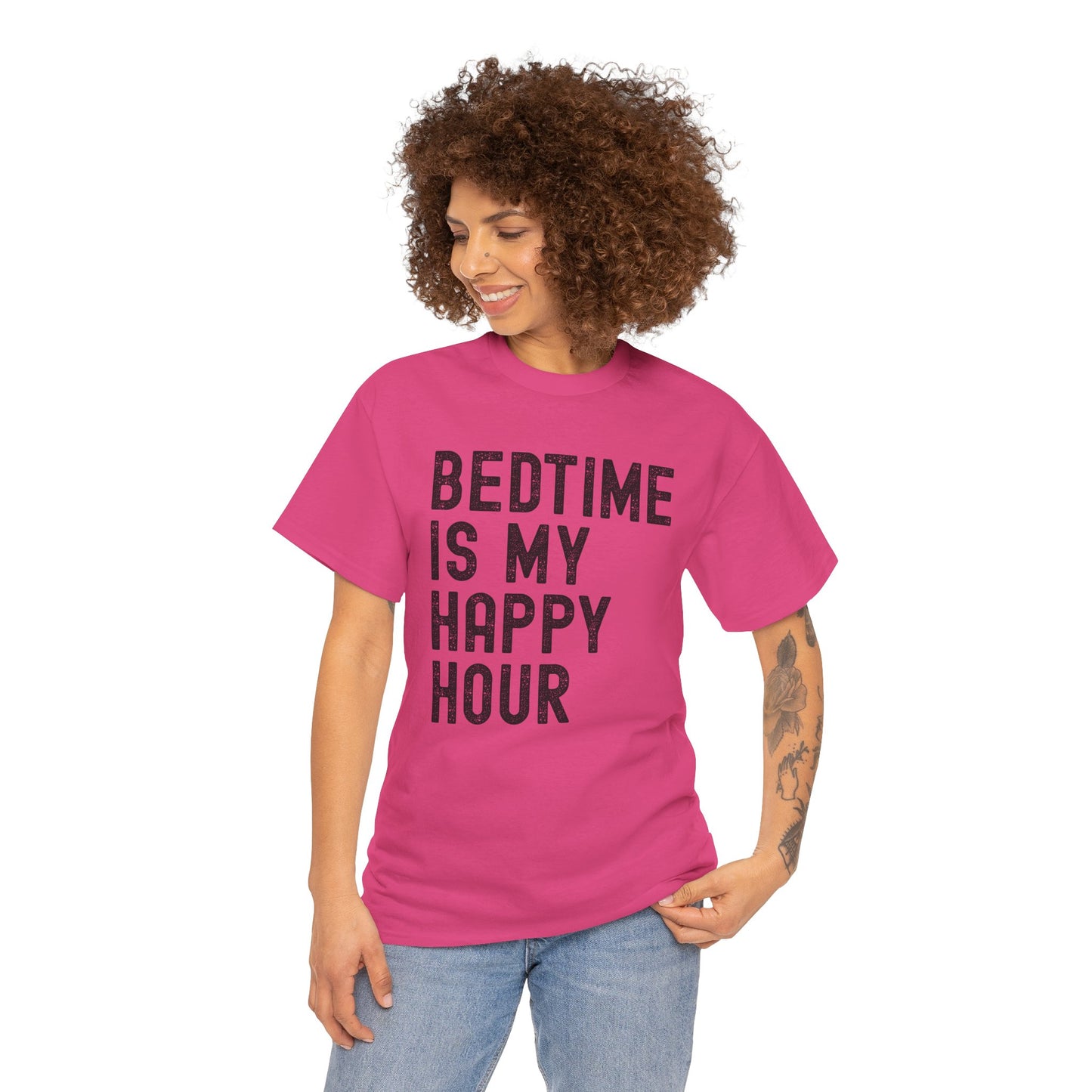 Bedtime is My Happy Hour Unisex Tee, Funny Sleep Shirt,