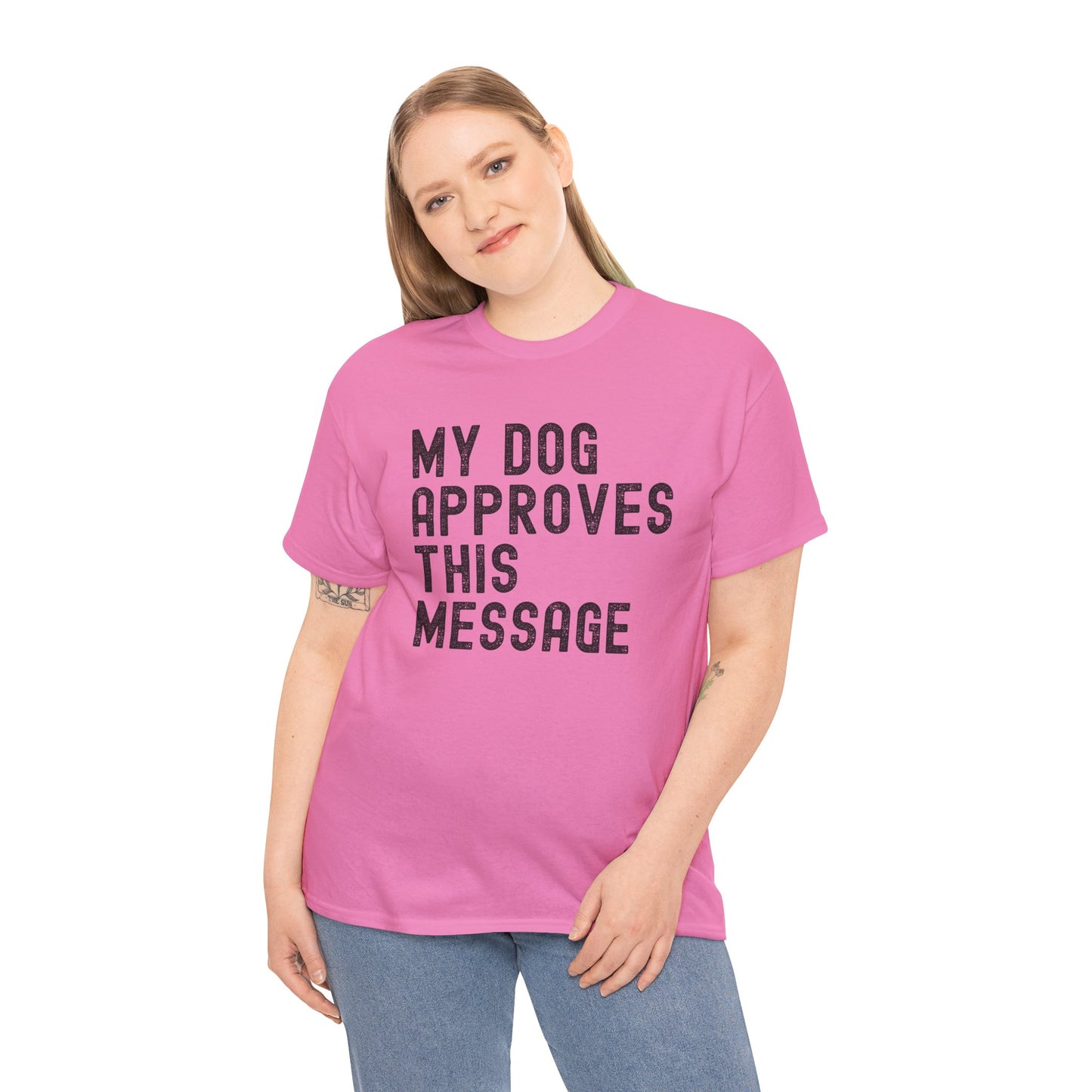 My Dog Approves Unisex Heavy Cotton Tee - Perfect for Dog Lovers