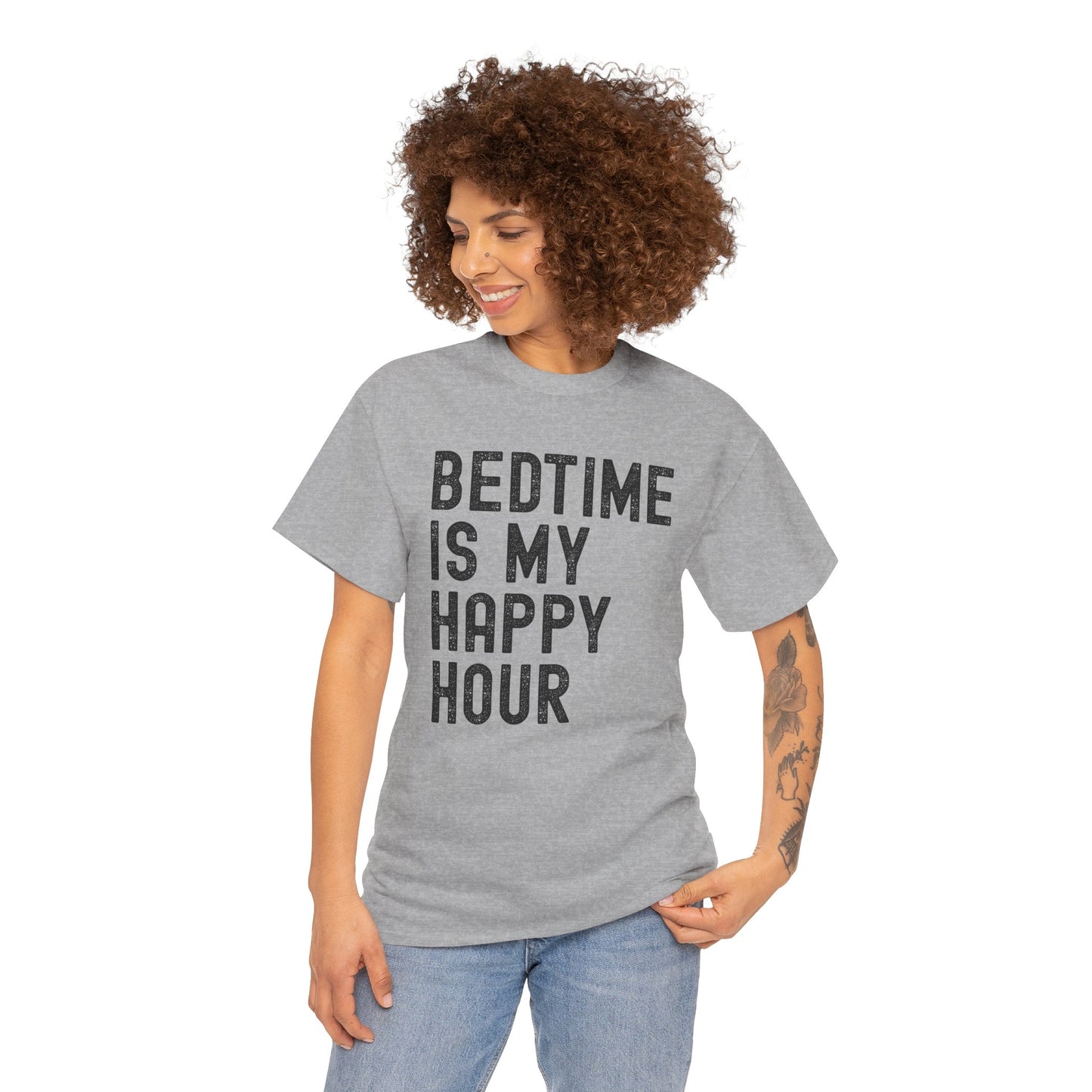 Bedtime is My Happy Hour Unisex Tee, Funny Sleep Shirt,