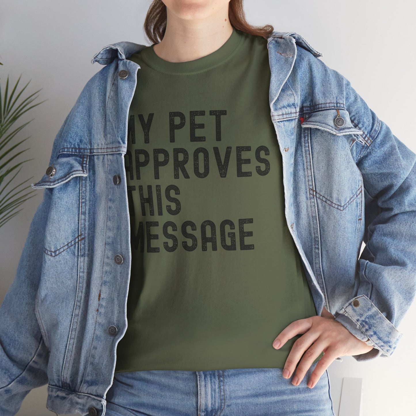 My Pet Approves Unisex Heavy Cotton Tee, Pet Lover Gift,