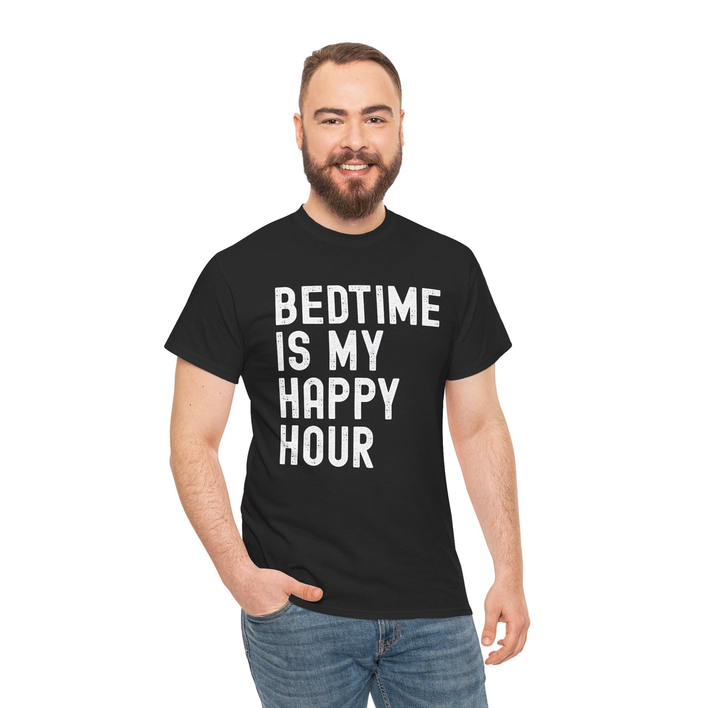 Bedtime Is My Happy Hour Unisex Tee, Funny Nightshirt,