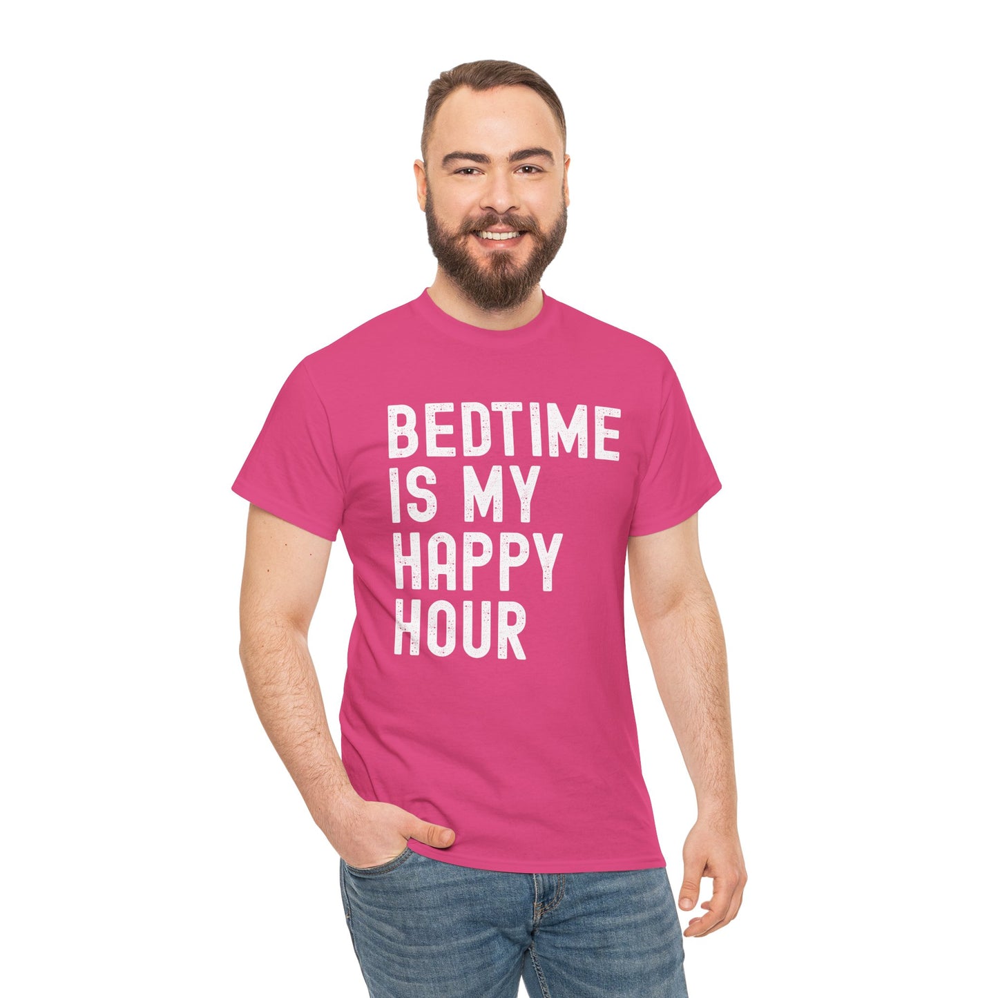 Bedtime Is My Happy Hour Unisex Tee, Funny Nightshirt,