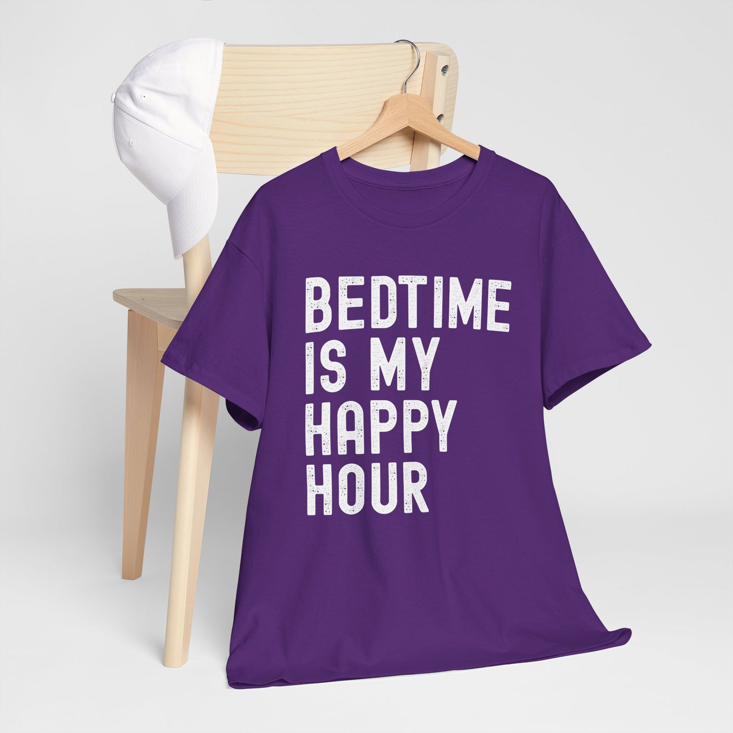 Bedtime Is My Happy Hour Unisex Tee, Funny Nightshirt,