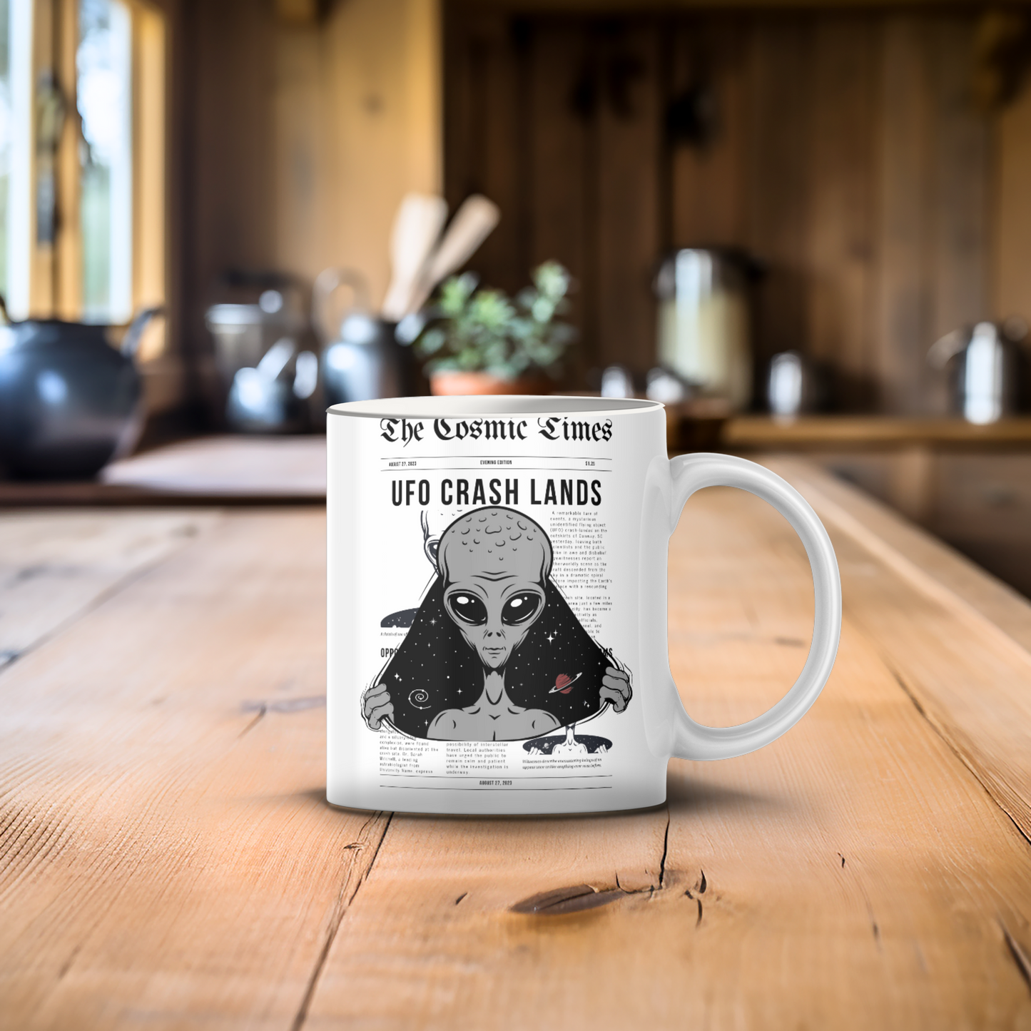 UFO Crash Lands 15 oz Mug