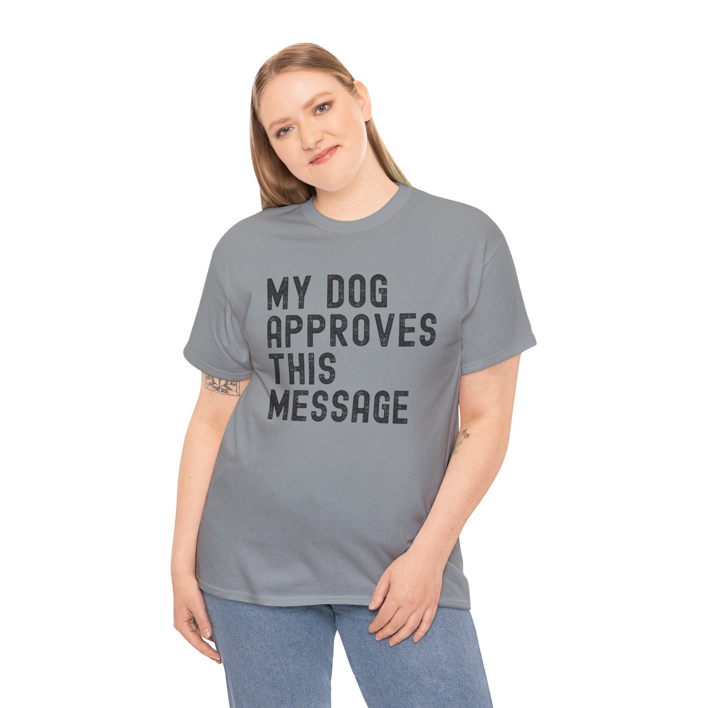 My Dog Approves Unisex Heavy Cotton Tee - Perfect for Dog Lovers