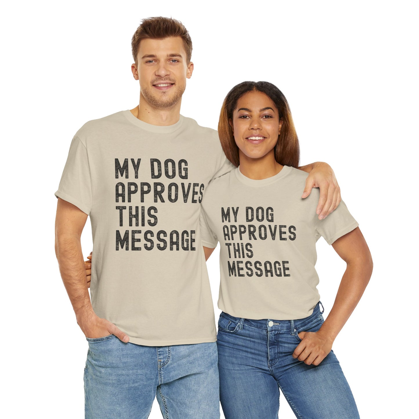 My Dog Approves Unisex Heavy Cotton Tee - Perfect for Dog Lovers