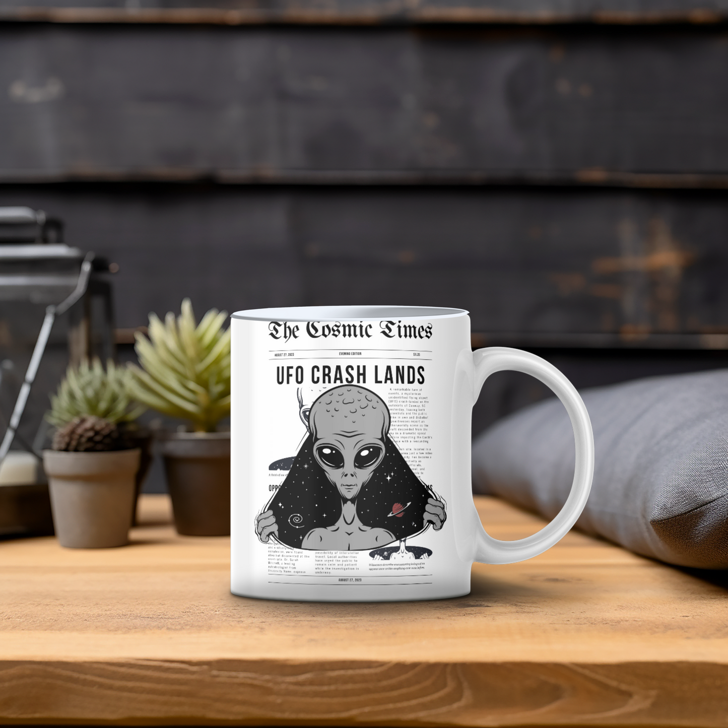 UFO Crash Lands 15 oz Mug