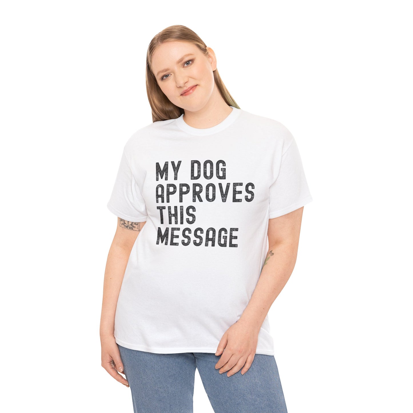 My Dog Approves Unisex Heavy Cotton Tee - Perfect for Dog Lovers