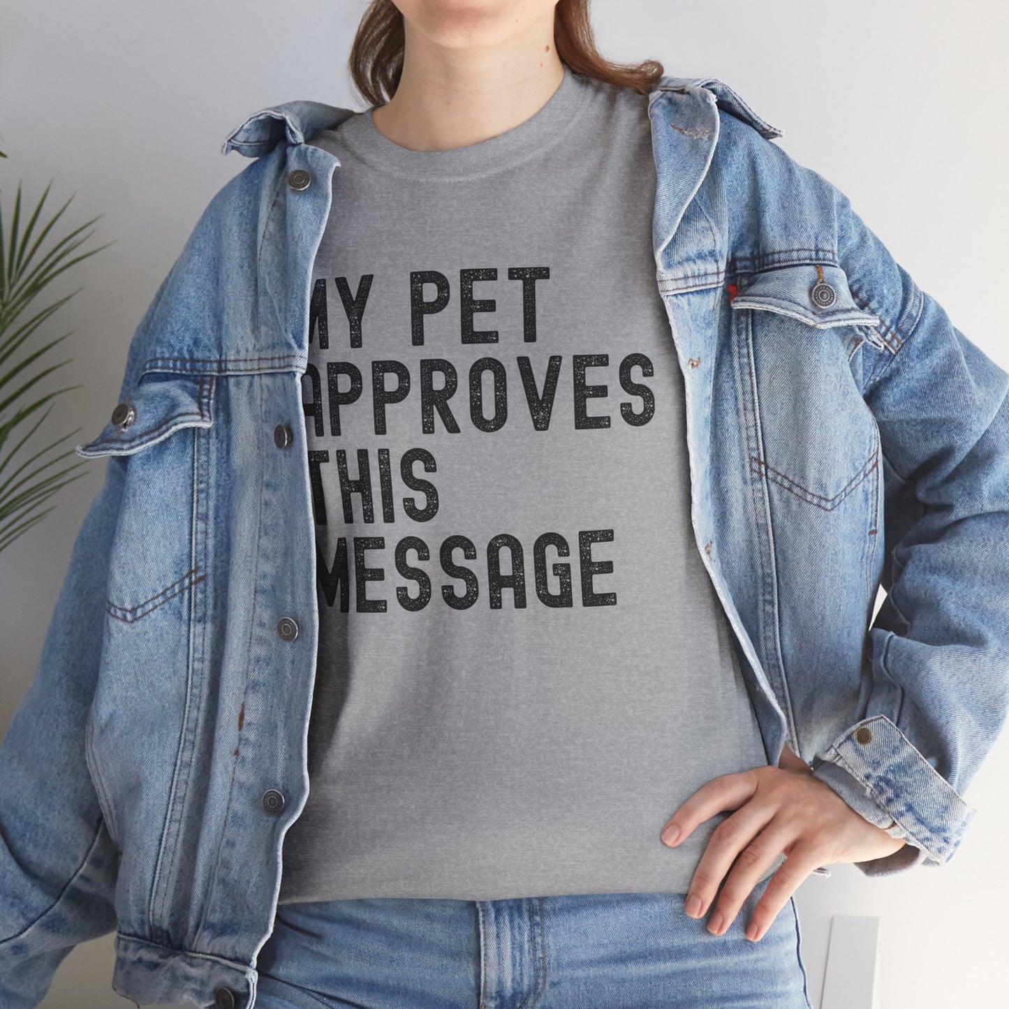 My Pet Approves Unisex Heavy Cotton Tee, Pet Lover Gift,