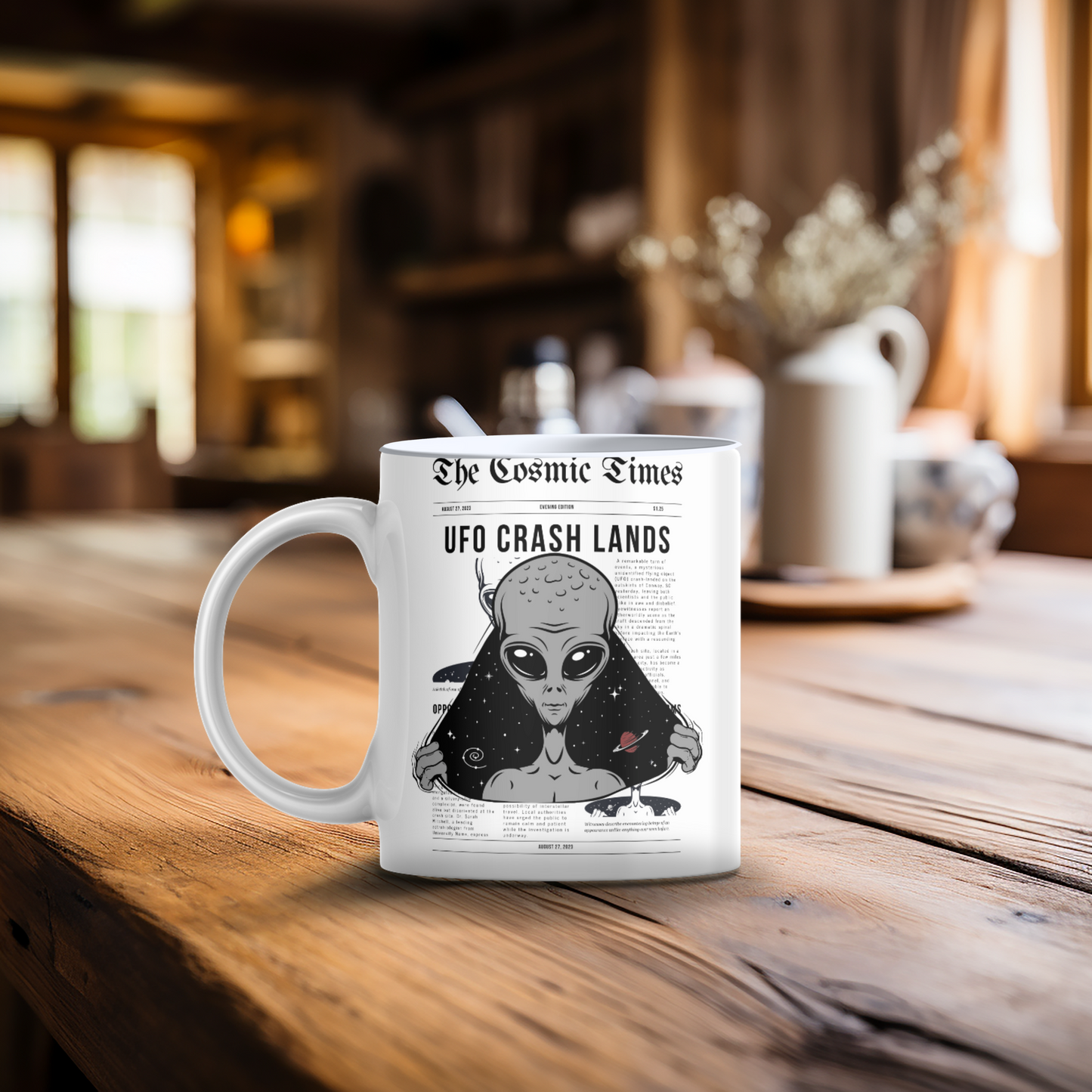 UFO Crash Lands 15 oz Mug