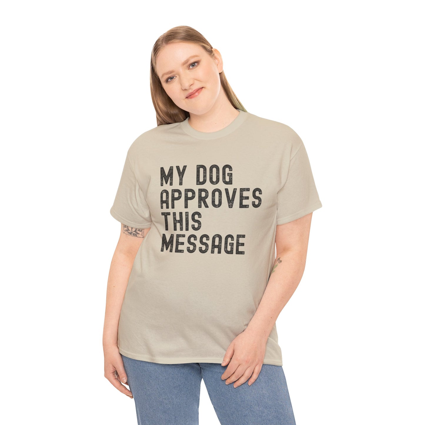 My Dog Approves Unisex Heavy Cotton Tee - Perfect for Dog Lovers