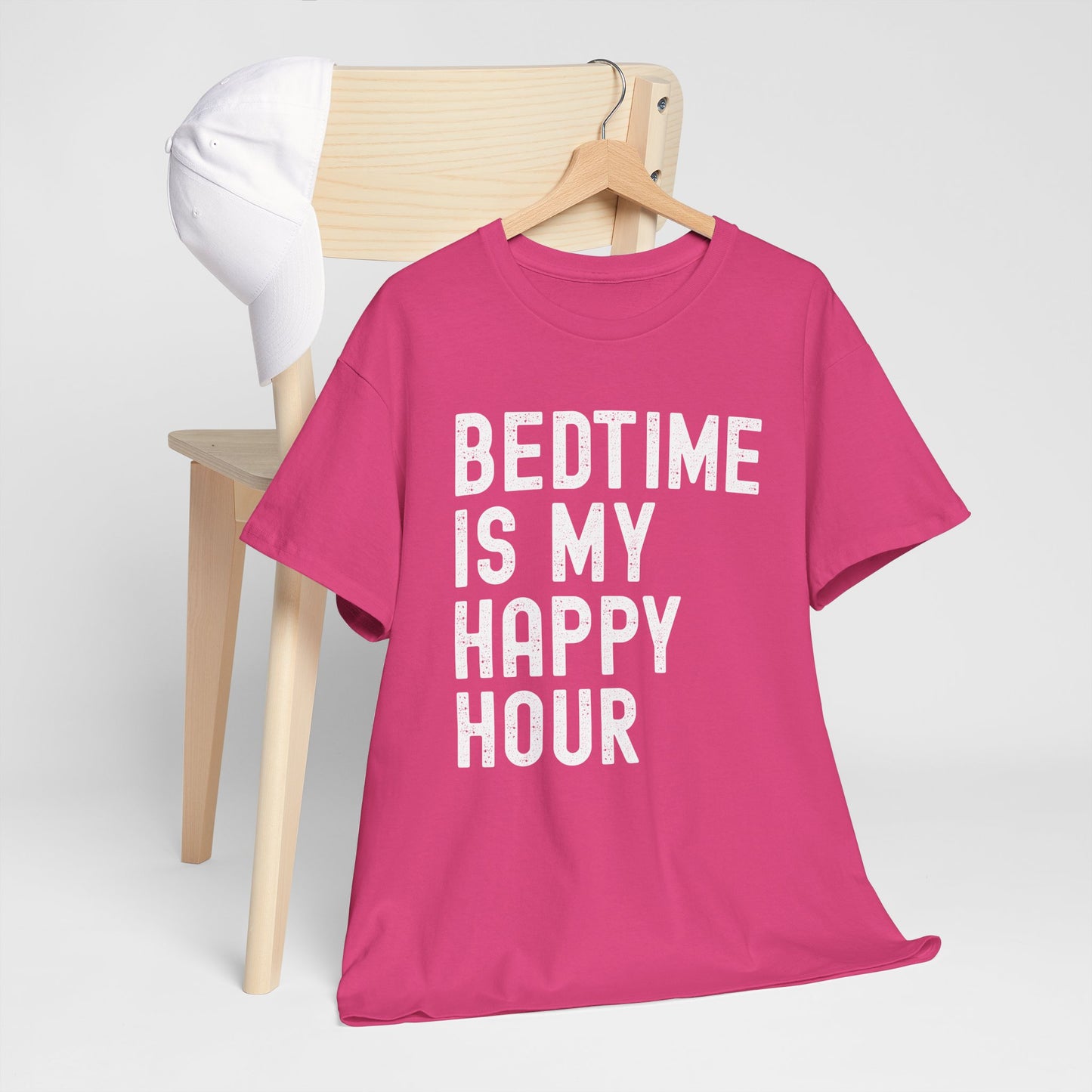 Bedtime Is My Happy Hour Unisex Tee, Funny Nightshirt,