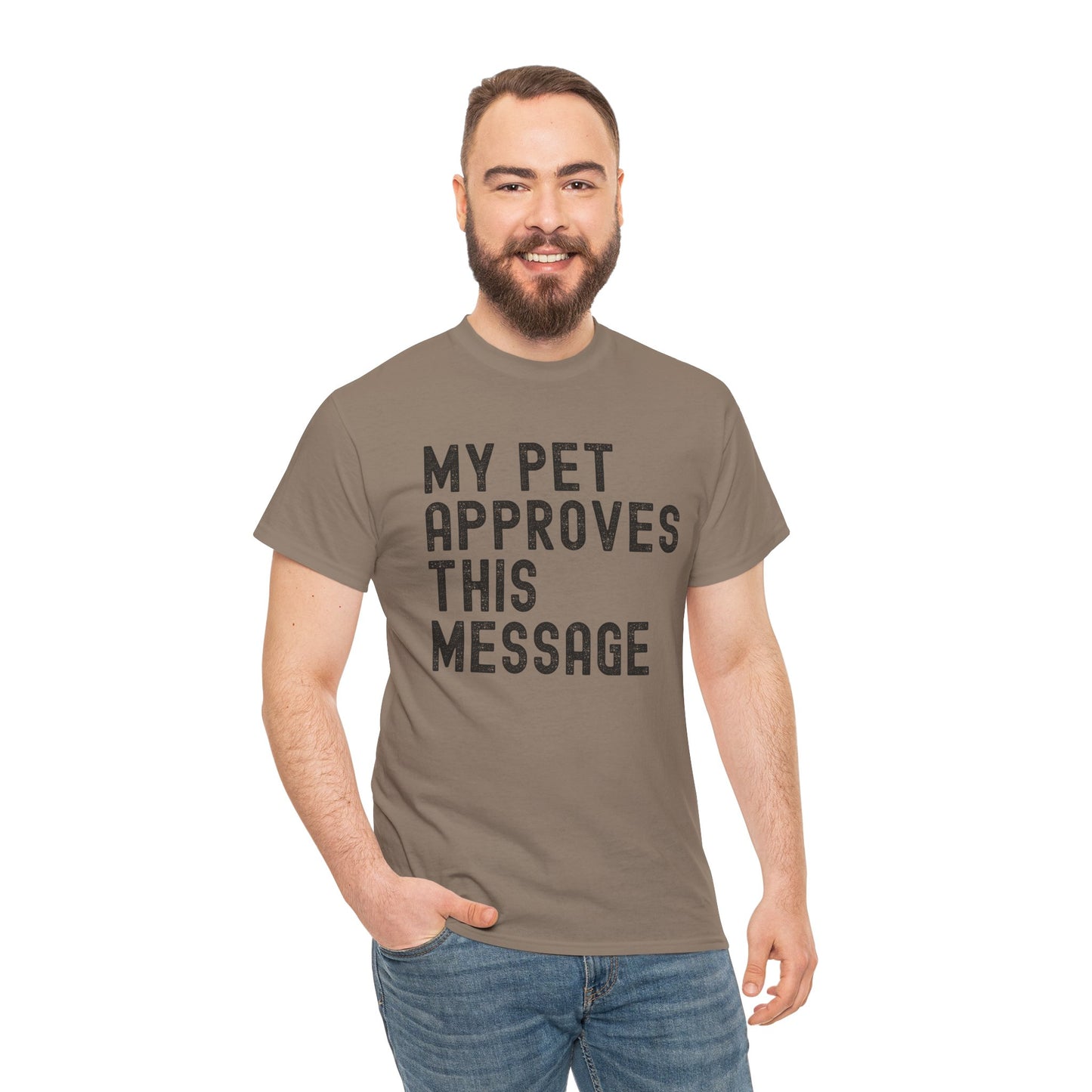 My Pet Approves Unisex Heavy Cotton Tee, Pet Lover Gift,