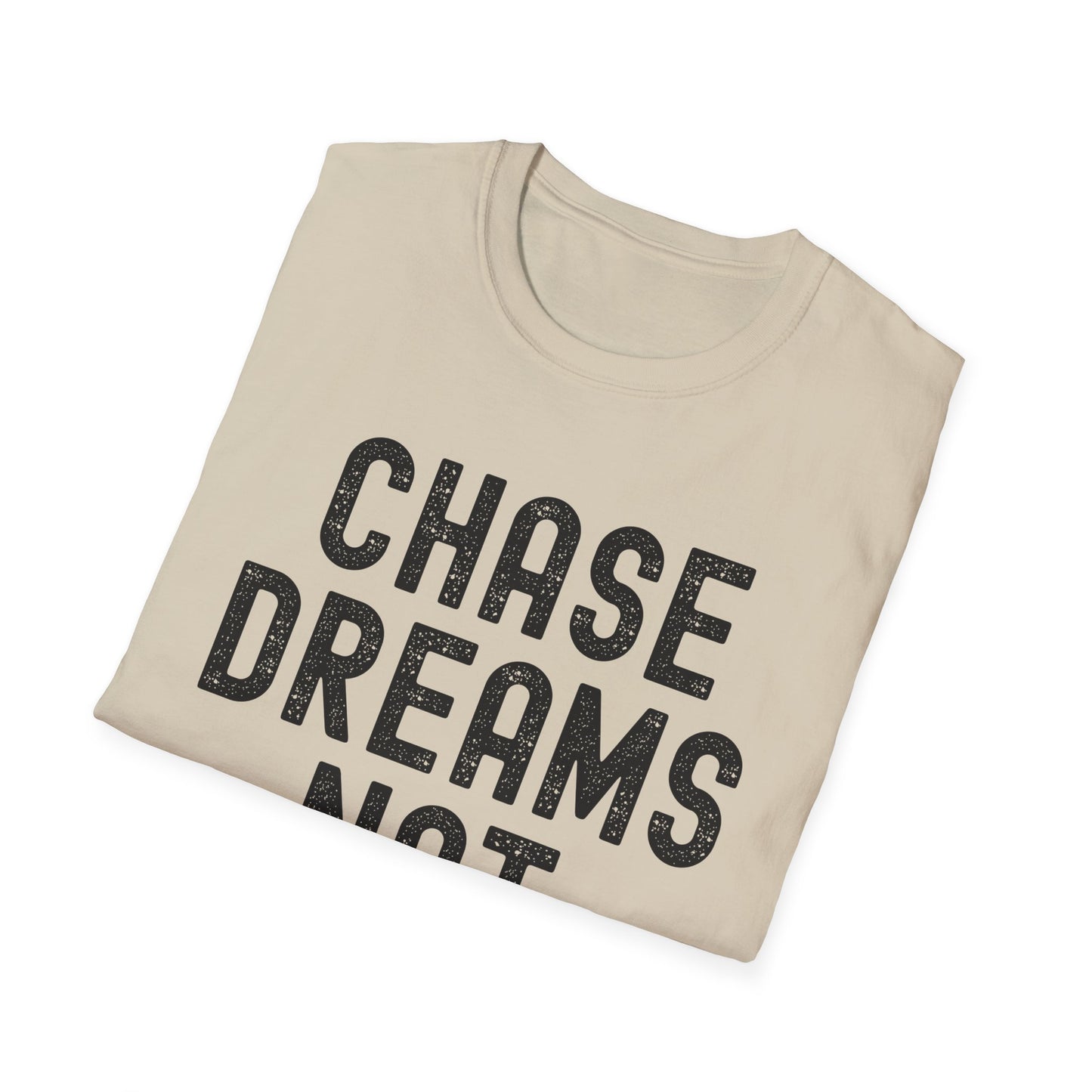 Chase Dreams Not Drama Unisex Softstyle T-Shirt, Motivational Tee, Inspirational Shirt, Casual Wear, Gift for Dreamers, Positive Vibes
