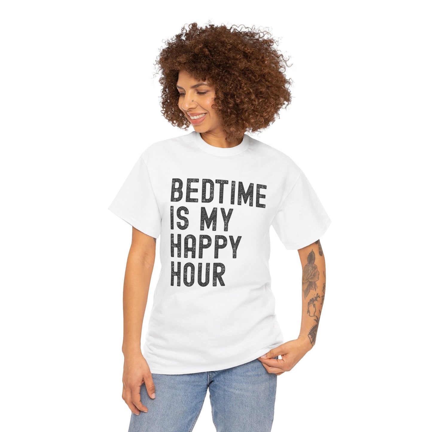 Bedtime is My Happy Hour Unisex Tee, Funny Sleep Shirt,