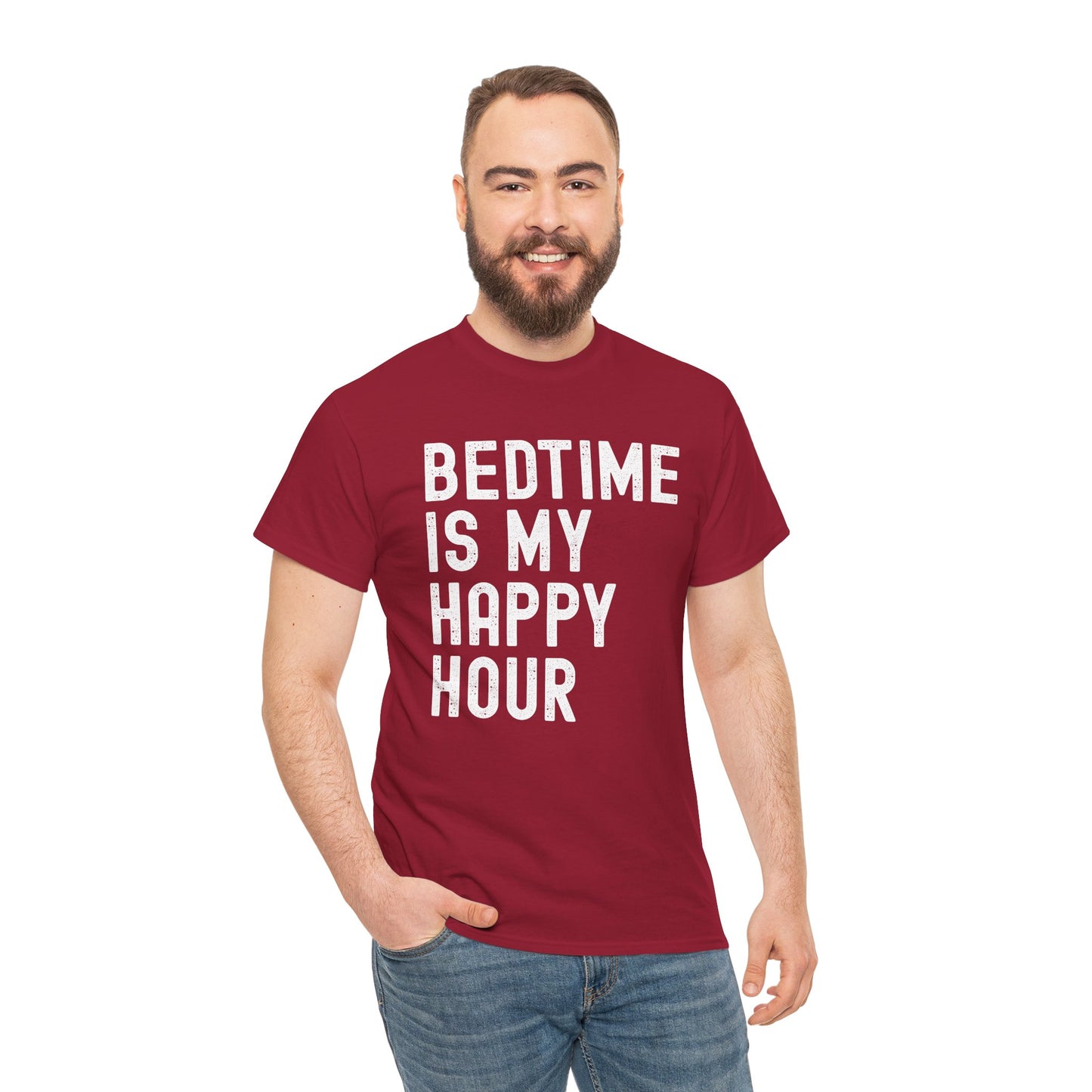 Bedtime Is My Happy Hour Unisex Tee, Funny Nightshirt,