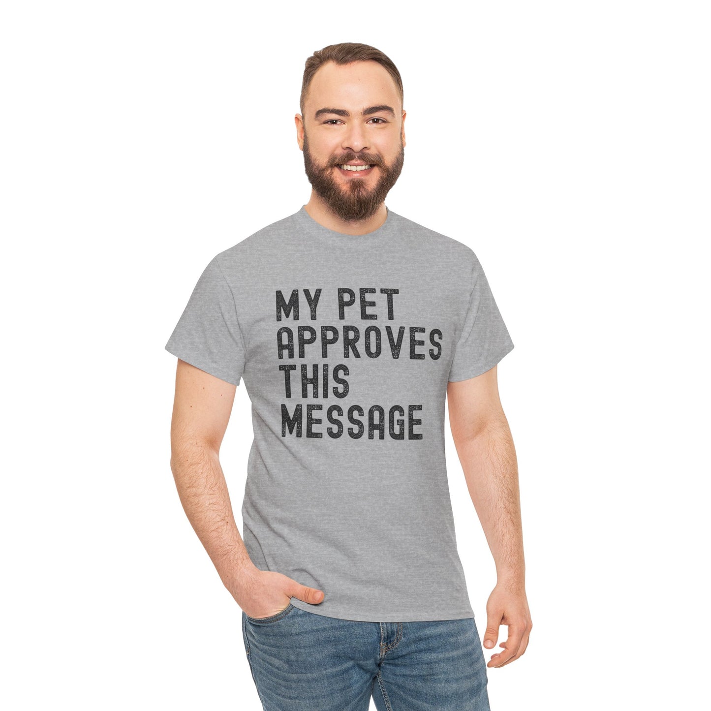 My Pet Approves Unisex Heavy Cotton Tee, Pet Lover Gift,