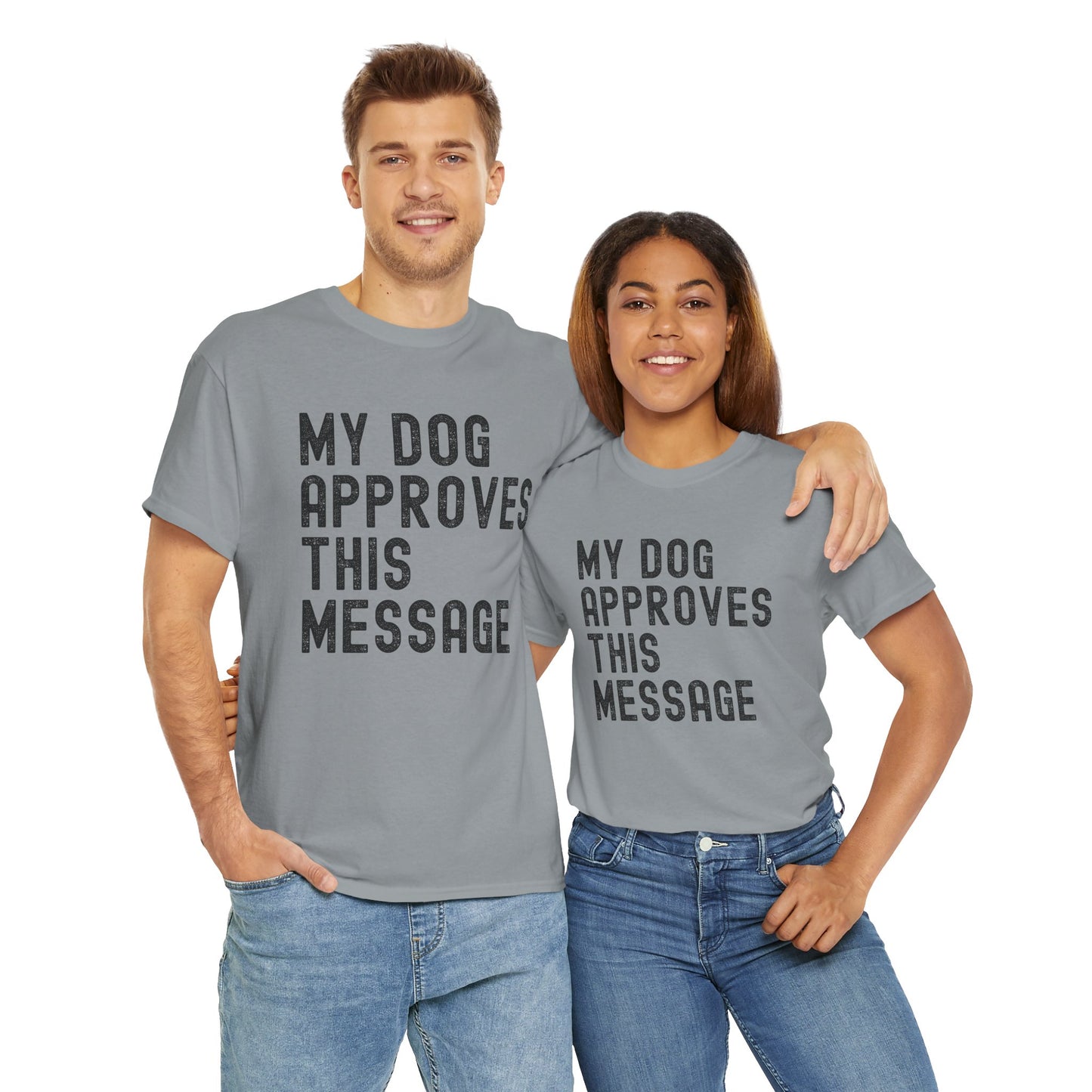 My Dog Approves Unisex Heavy Cotton Tee - Perfect for Dog Lovers