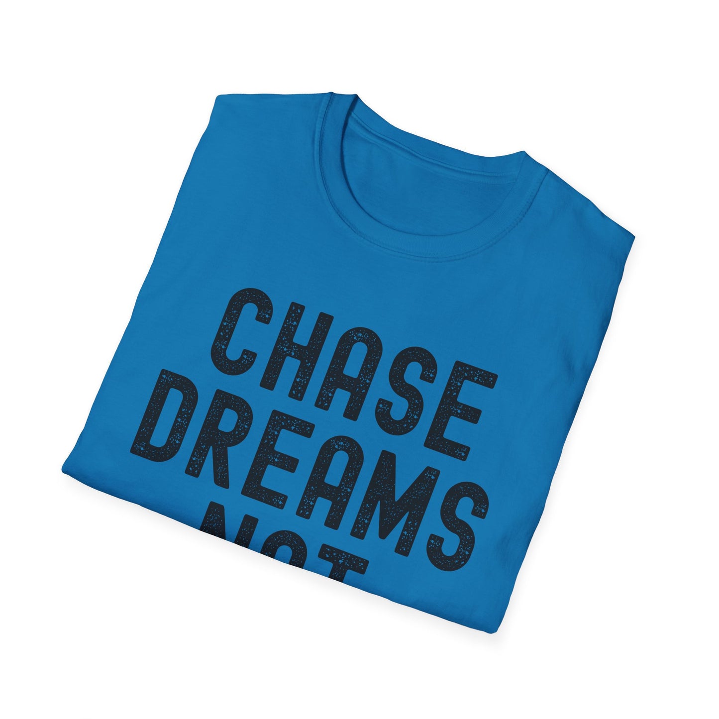 Chase Dreams Not Drama Unisex Softstyle T-Shirt, Motivational Tee, Inspirational Shirt, Casual Wear, Gift for Dreamers, Positive Vibes
