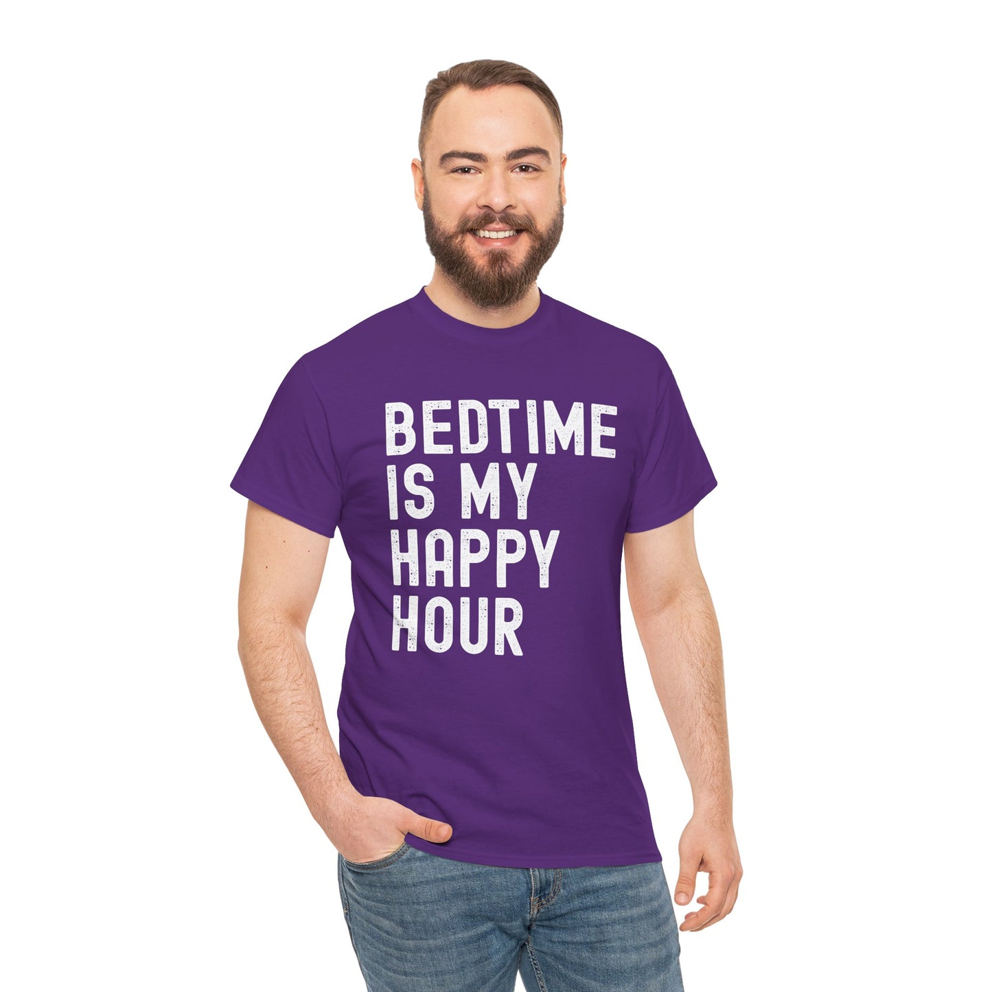 Bedtime Is My Happy Hour Unisex Tee, Funny Nightshirt,