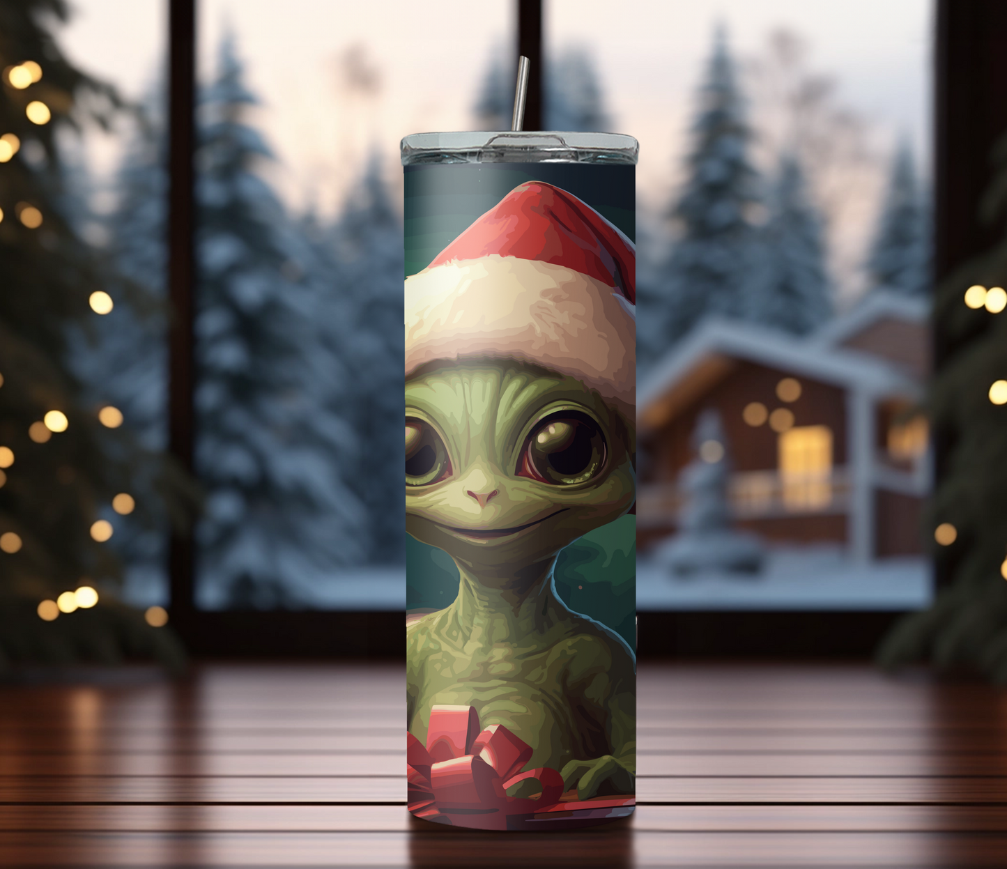 Cute Holiday Alien 20 oz Tumbler