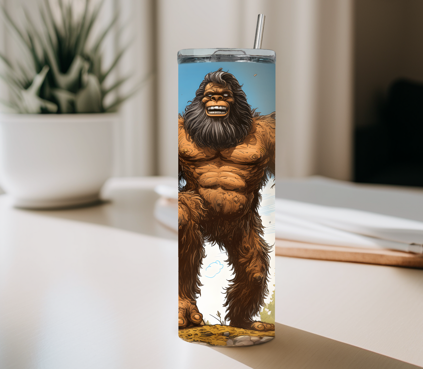 Wildwoods Encounter: 20 oz Tumbler - Bigfoot in the Forest