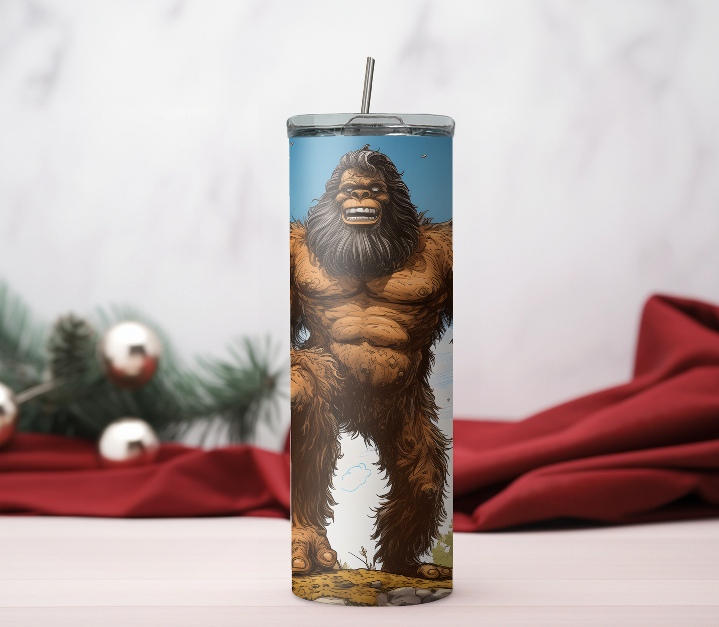 Wildwoods Encounter: 20 oz Tumbler - Bigfoot in the Forest