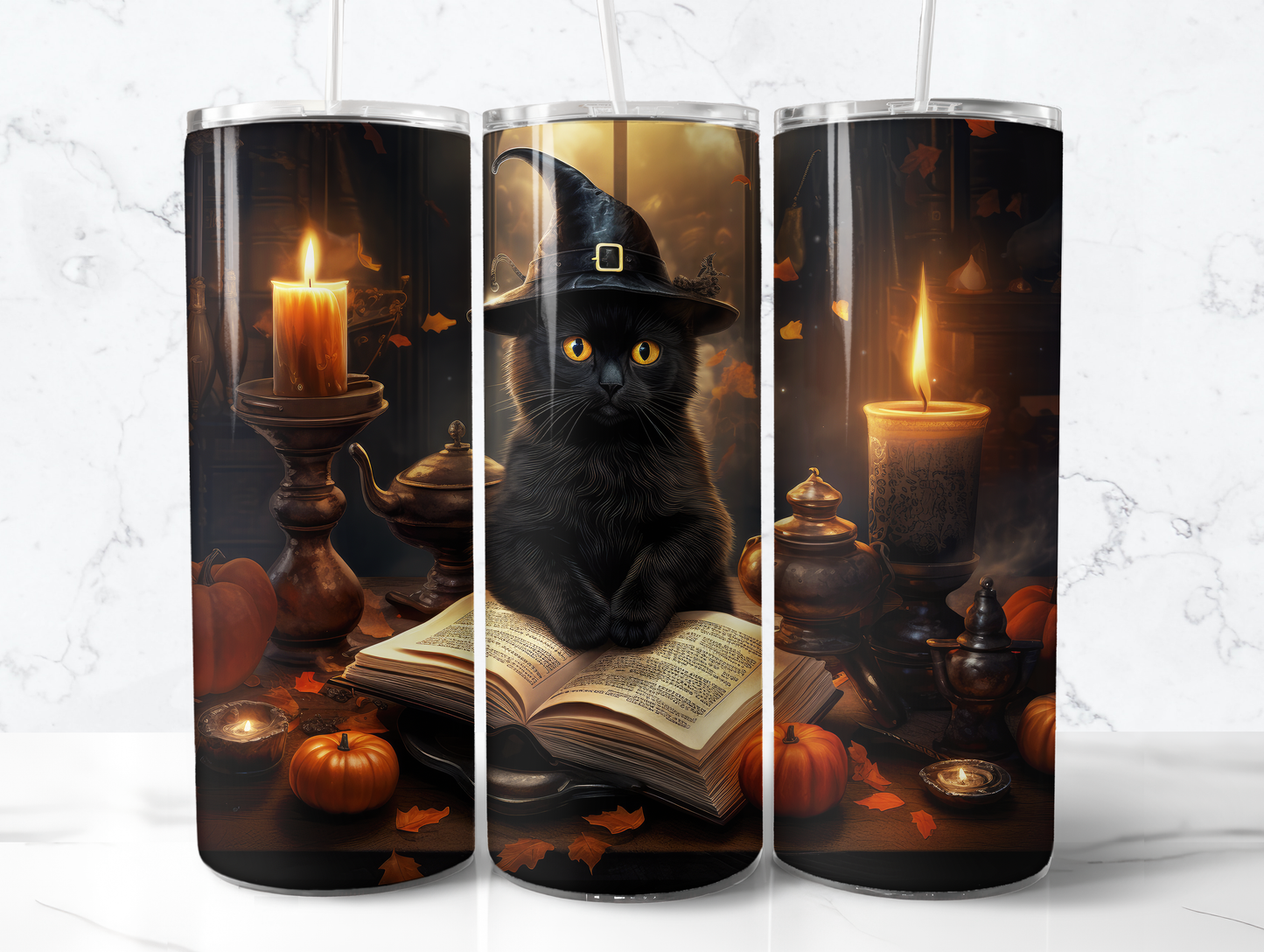 Black Cat Book of Spells 20 oz Tumbler
