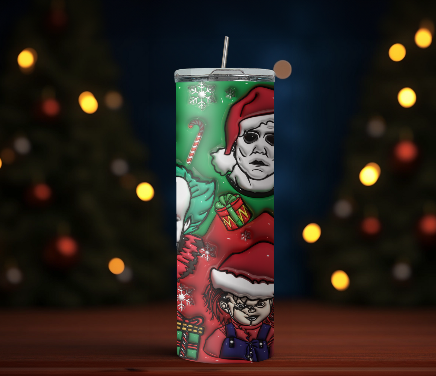 3D Horror Characters 20 oz Tumbler