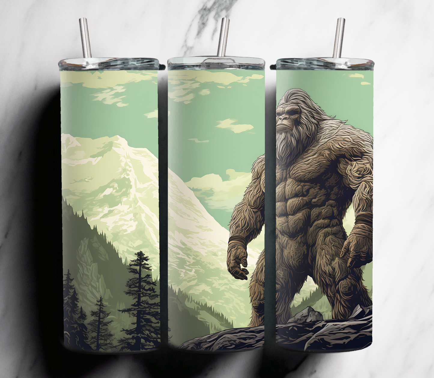 Sasquatch Sipper: 20 oz Bigfoot Tumbler