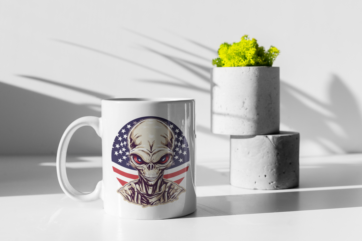 15 oz Patriotic Alien #2 Coffee Mug