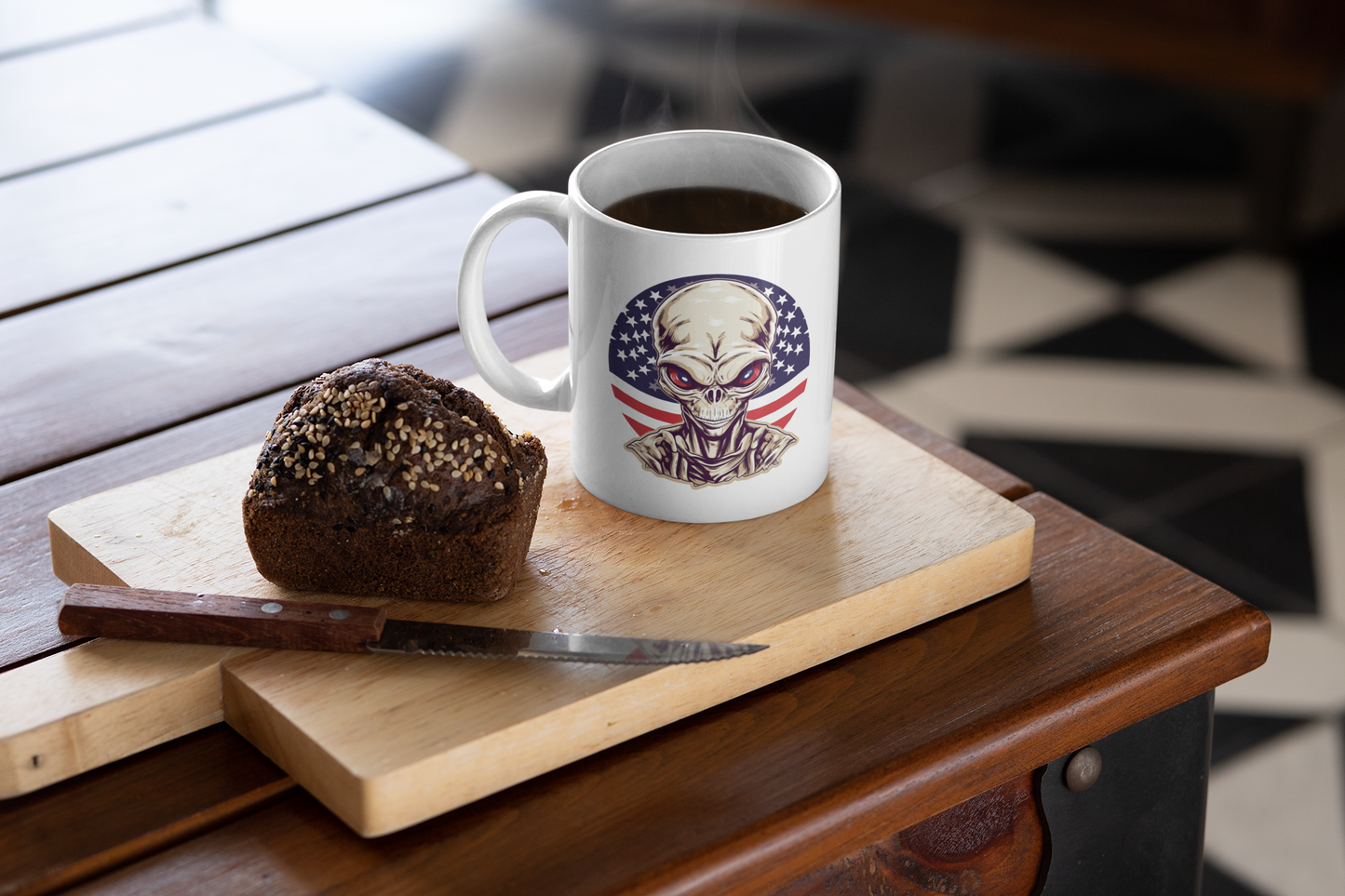 15 oz Patriotic Alien #2 Coffee Mug