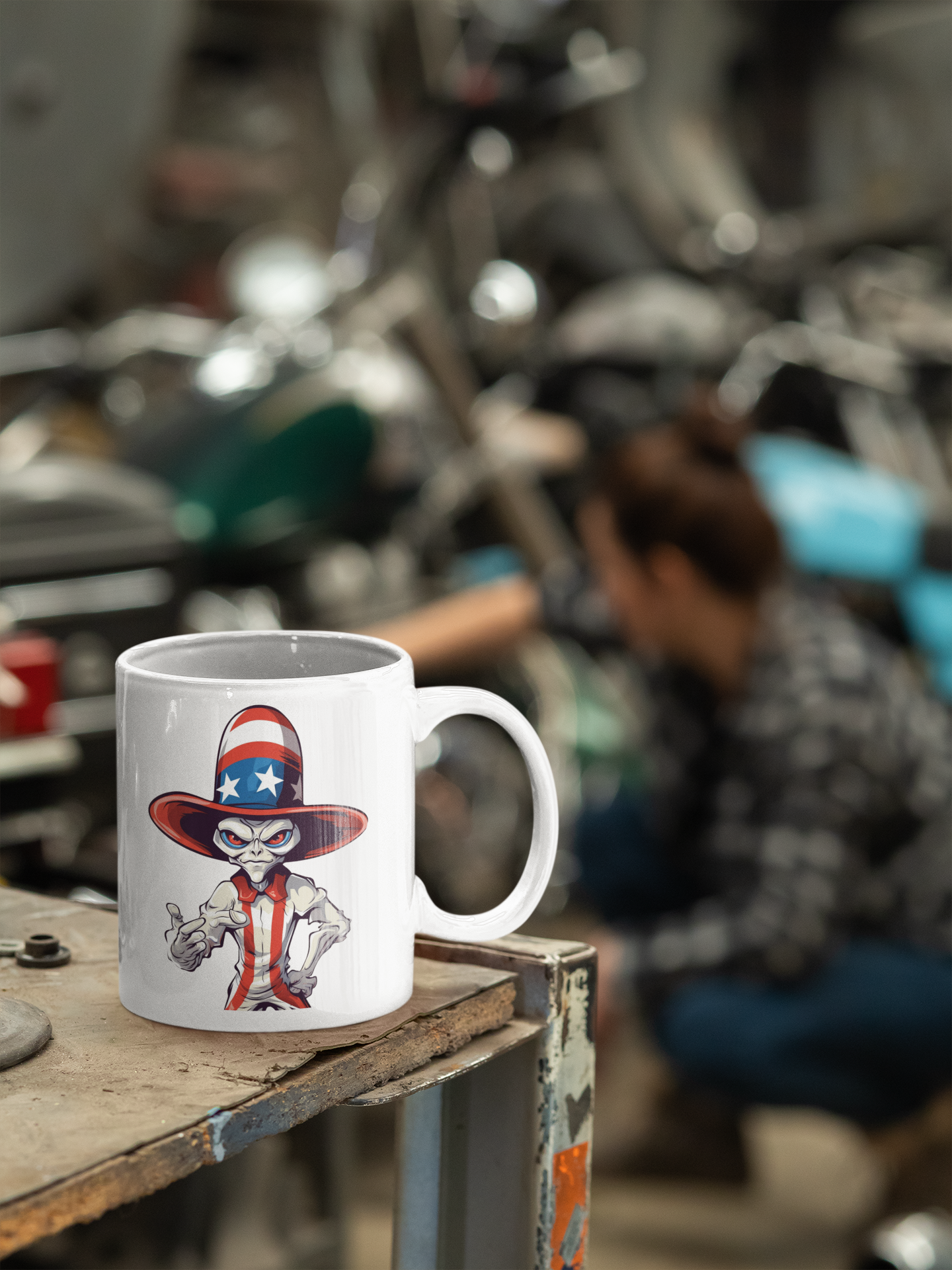 15 oz Patriotic Alien #1 Coffee Mug