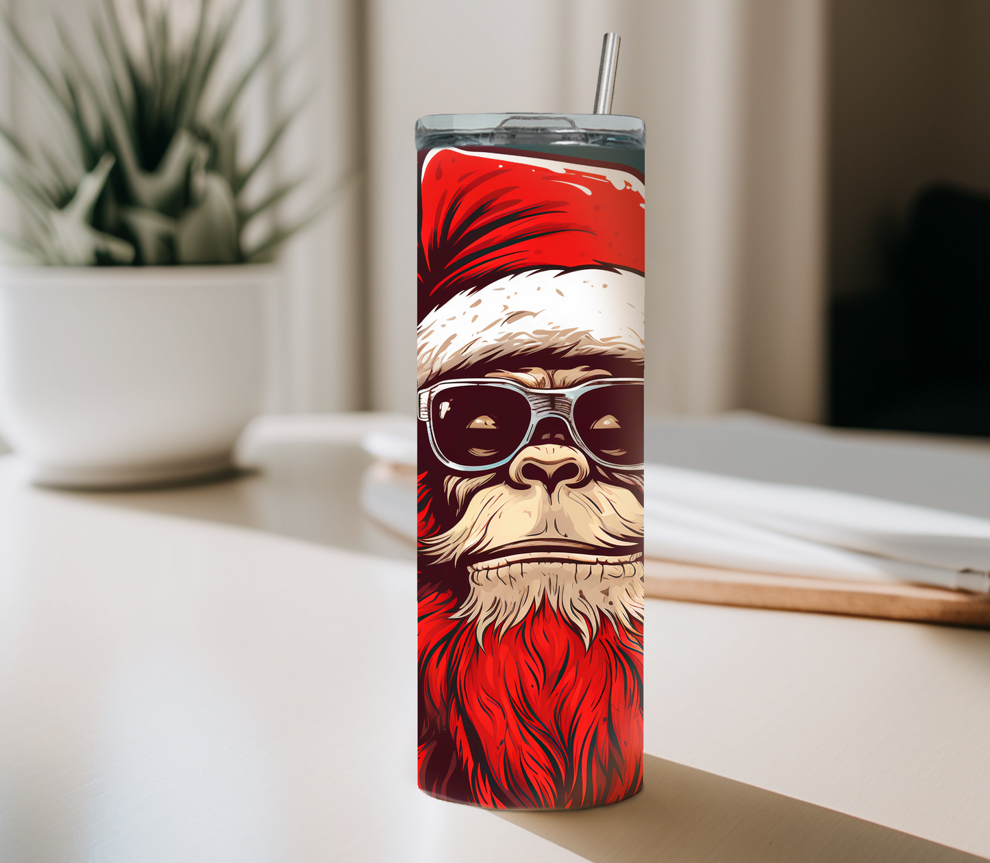 Santa Hat Bigfoot 20 oz Tumbler