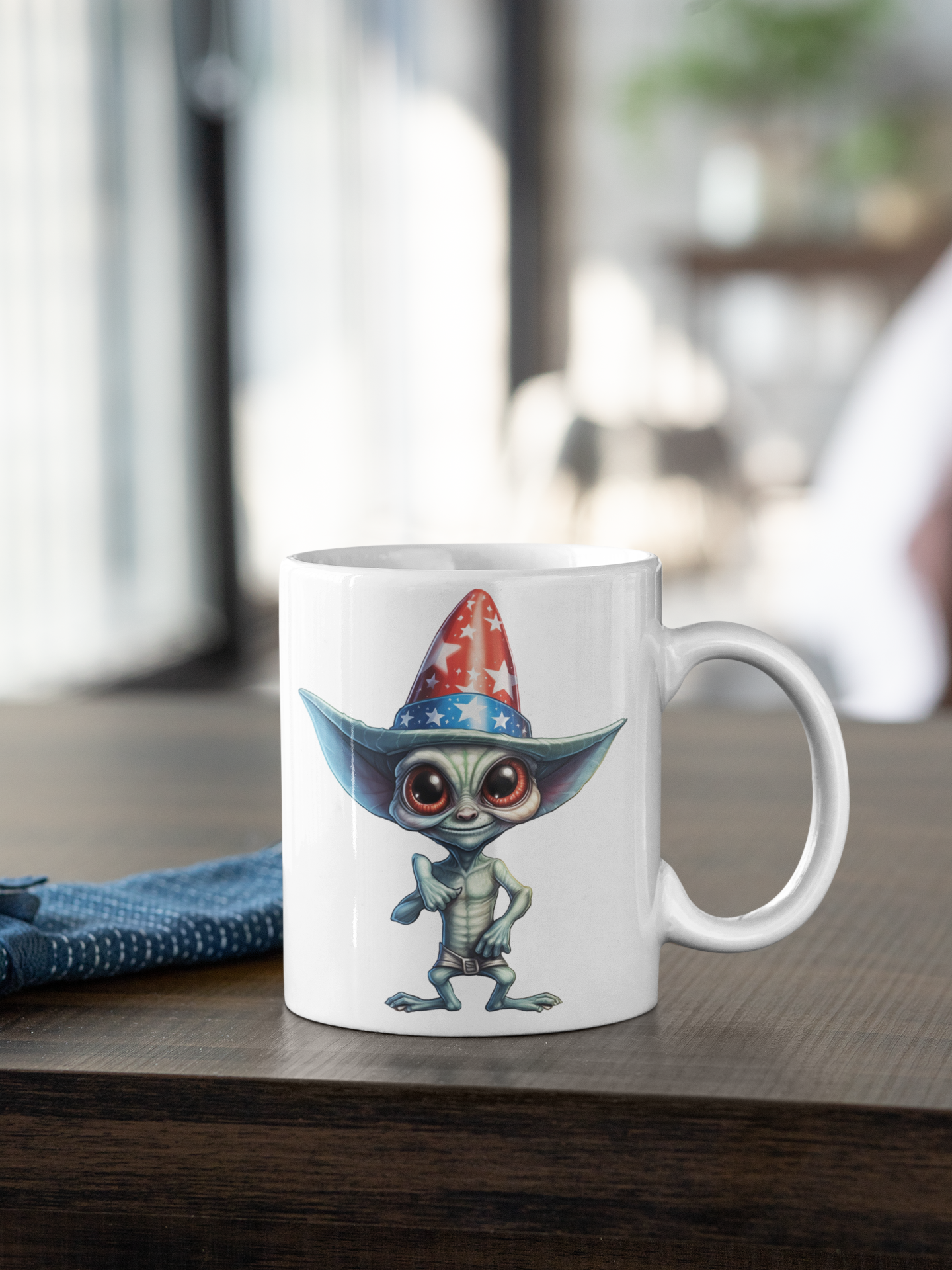 15 oz Patriotic Alien #3 Coffee Mug