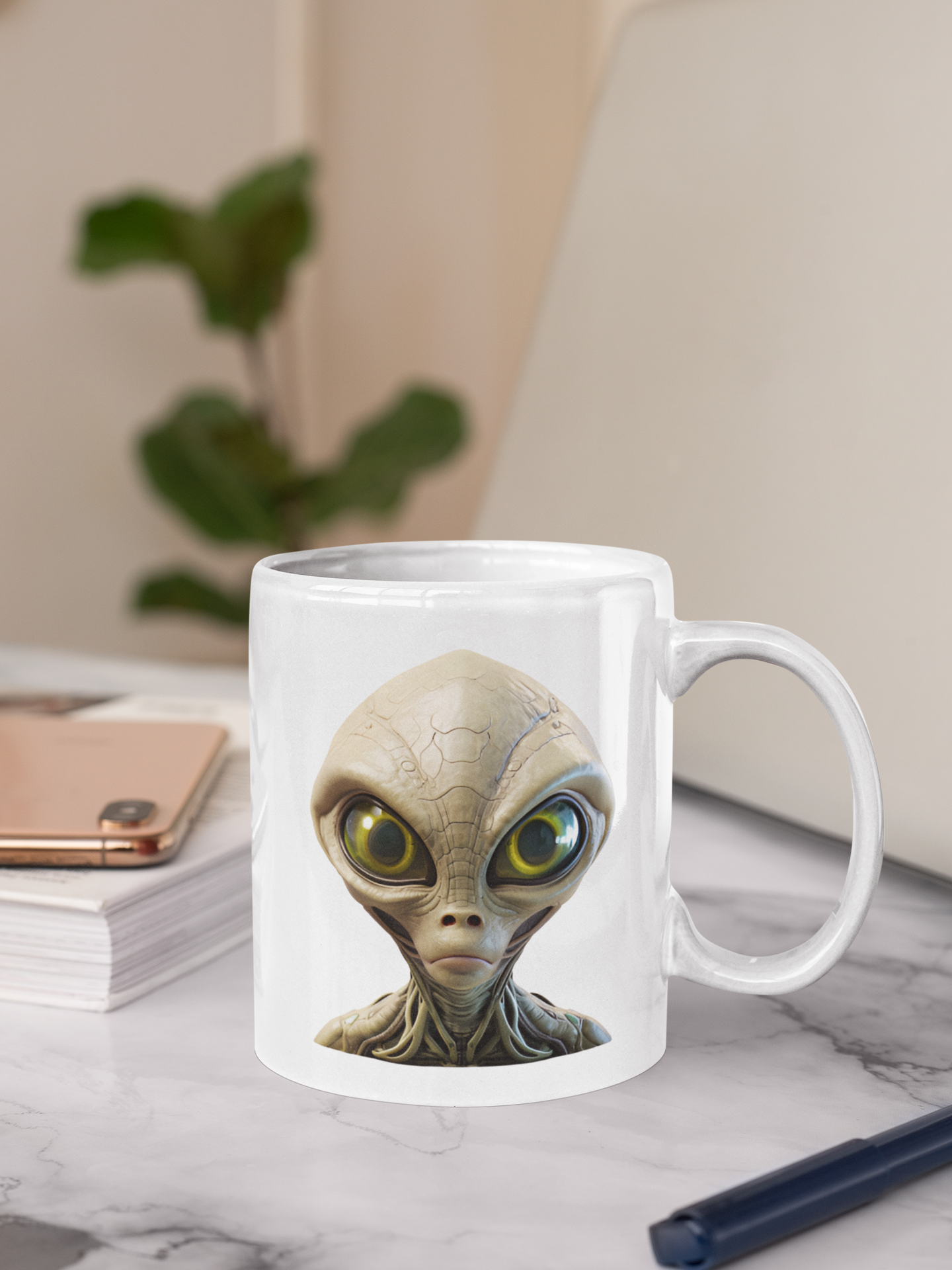 15 oz Alien Bust Coffee Mug