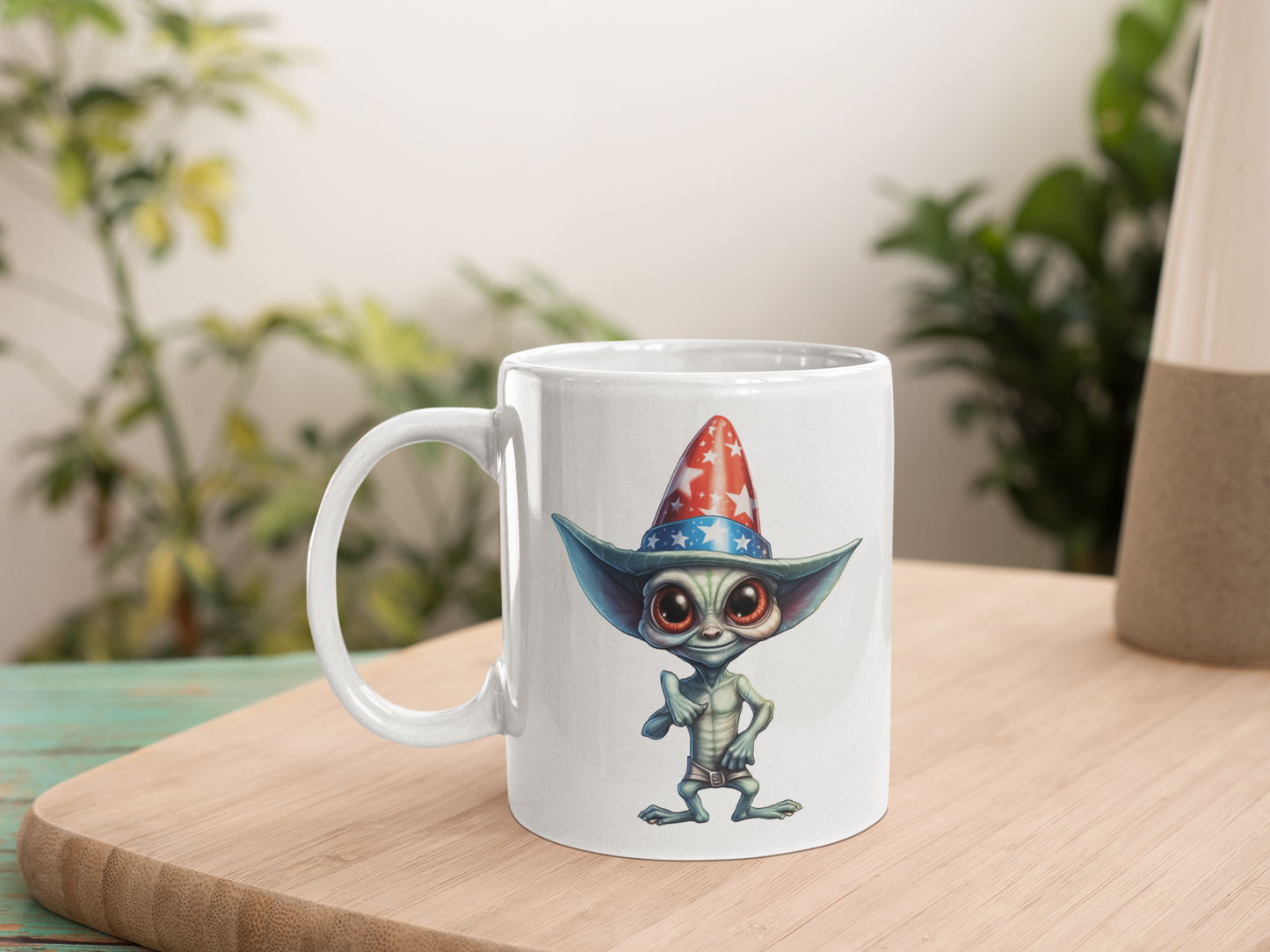 15 oz Patriotic Alien #3 Coffee Mug