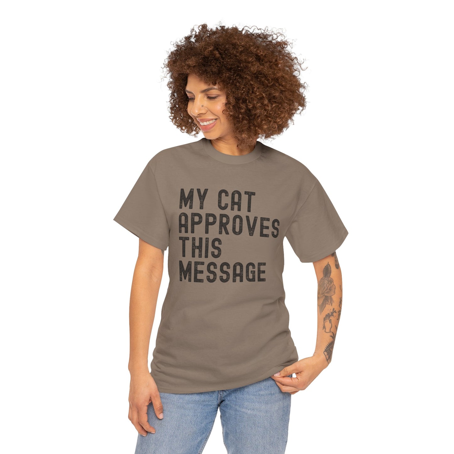 My Cat Approves This Message Tee, Funny Cat Lover T-Shirt,