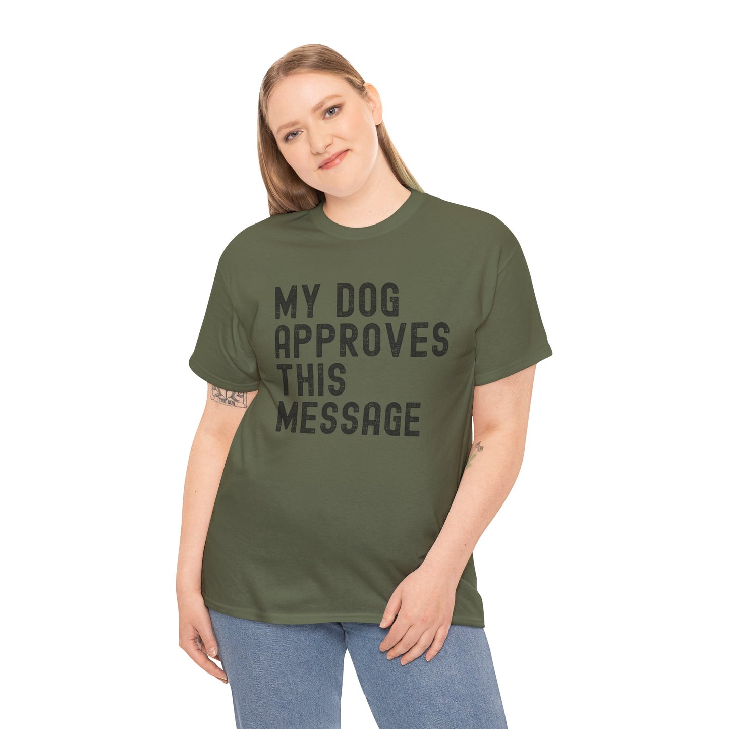 My Dog Approves Unisex Heavy Cotton Tee - Perfect for Dog Lovers