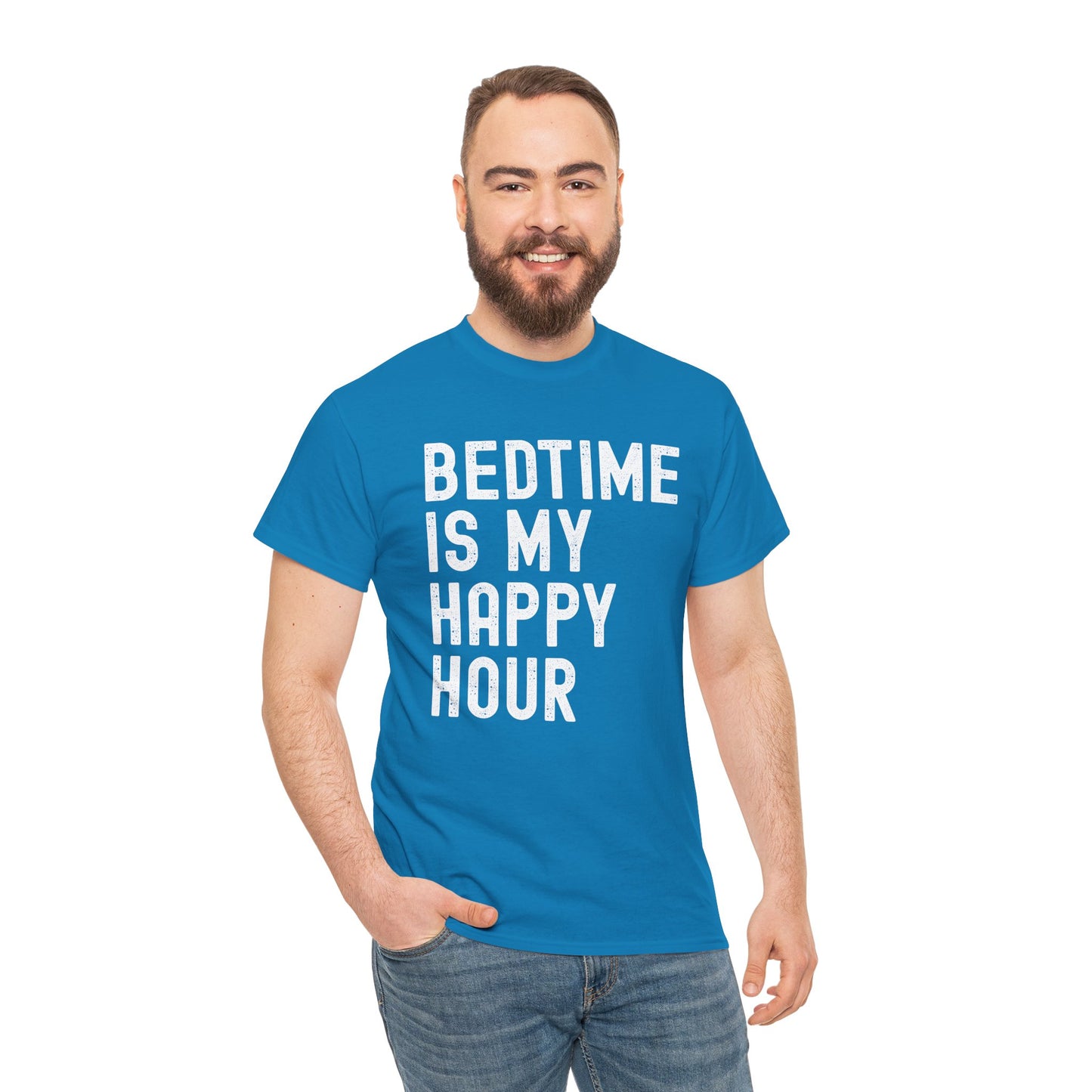 Bedtime Is My Happy Hour Unisex Tee, Funny Nightshirt,