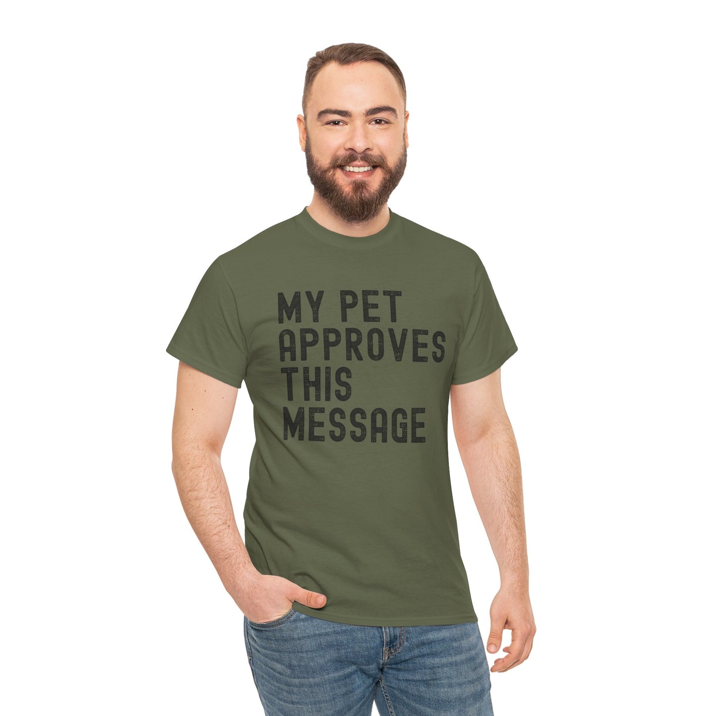 My Pet Approves Unisex Heavy Cotton Tee, Pet Lover Gift,