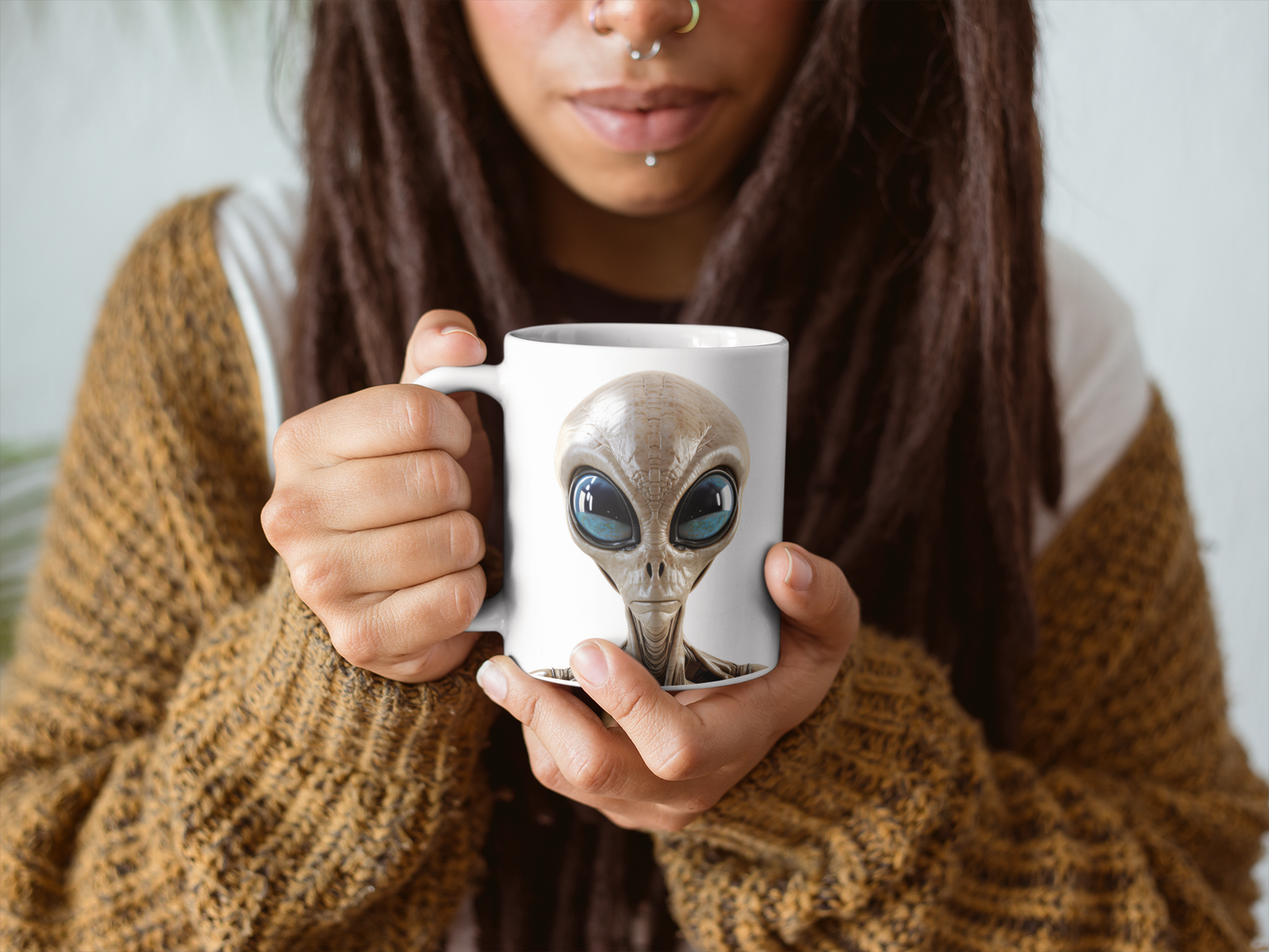 15 oz Alien Bust #2 Coffee Mug