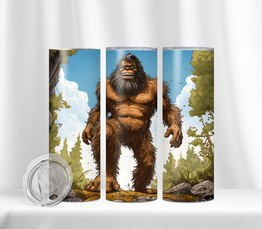 Wildwoods Encounter: 20 oz Tumbler - Bigfoot in the Forest